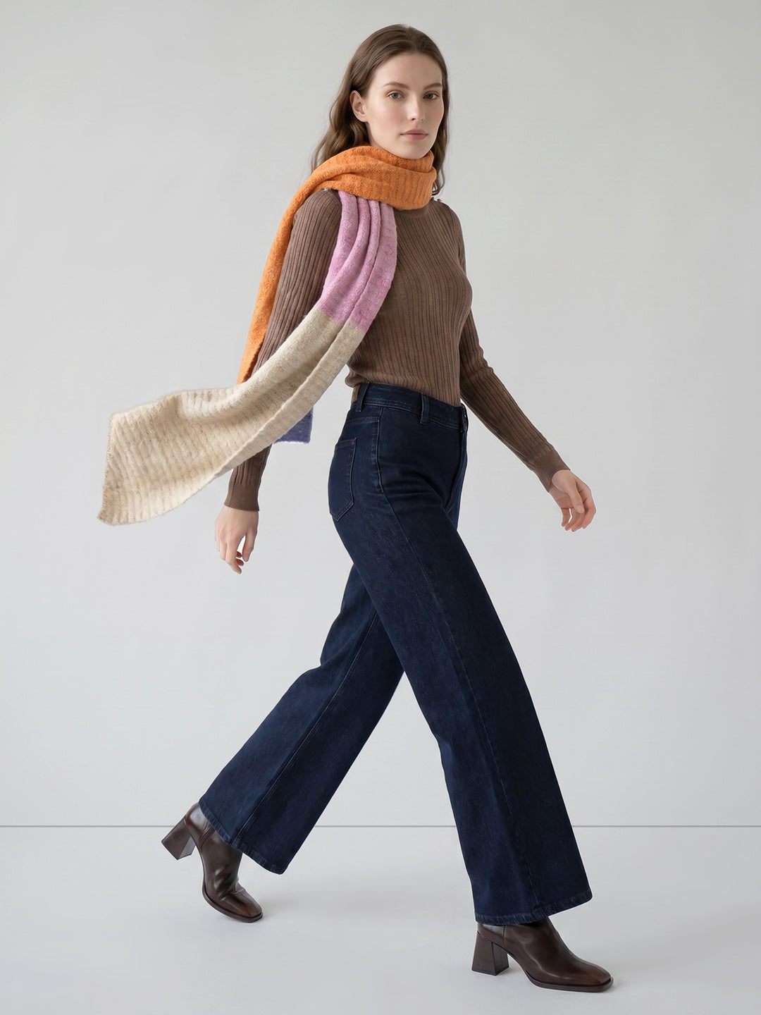 Dark Blue Wide Leg Jeans