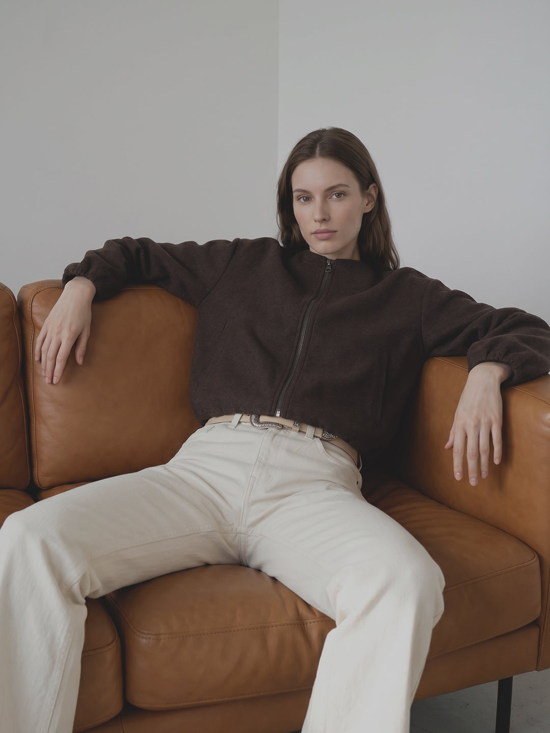 Ecru Bootcut Jeans