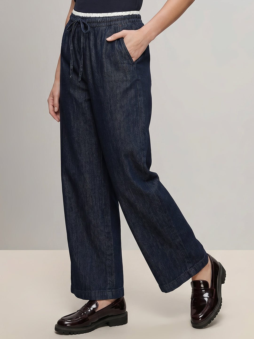 Dark Blue Denim Pants