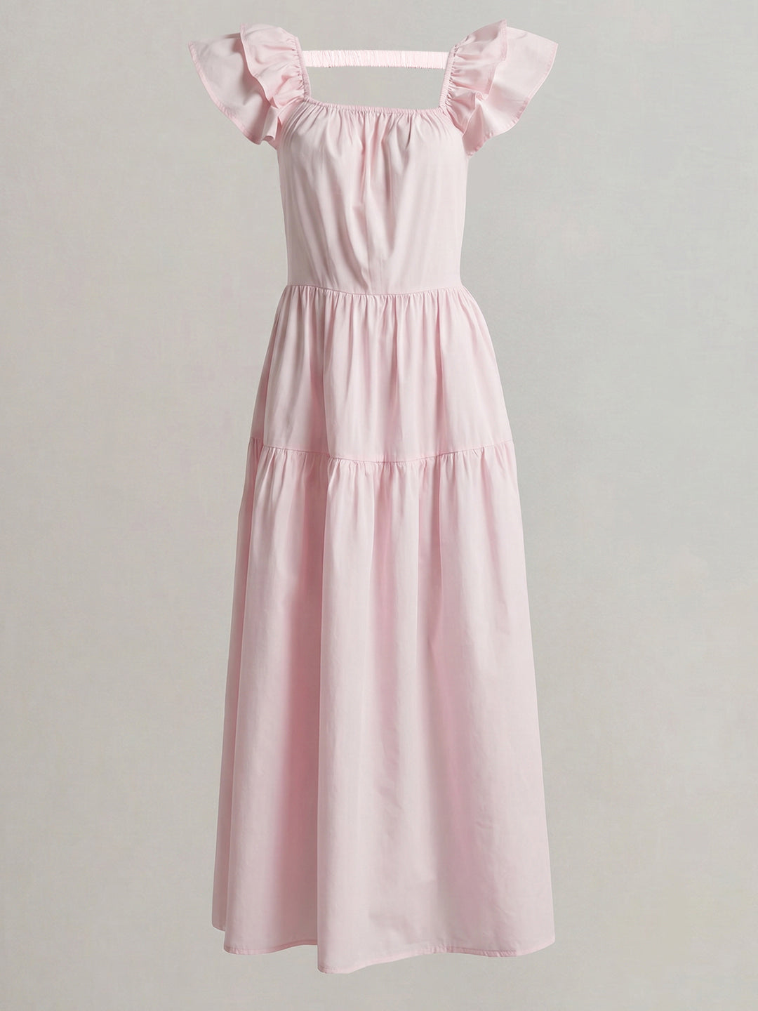 Pink Tiered Fit & Flare Dress