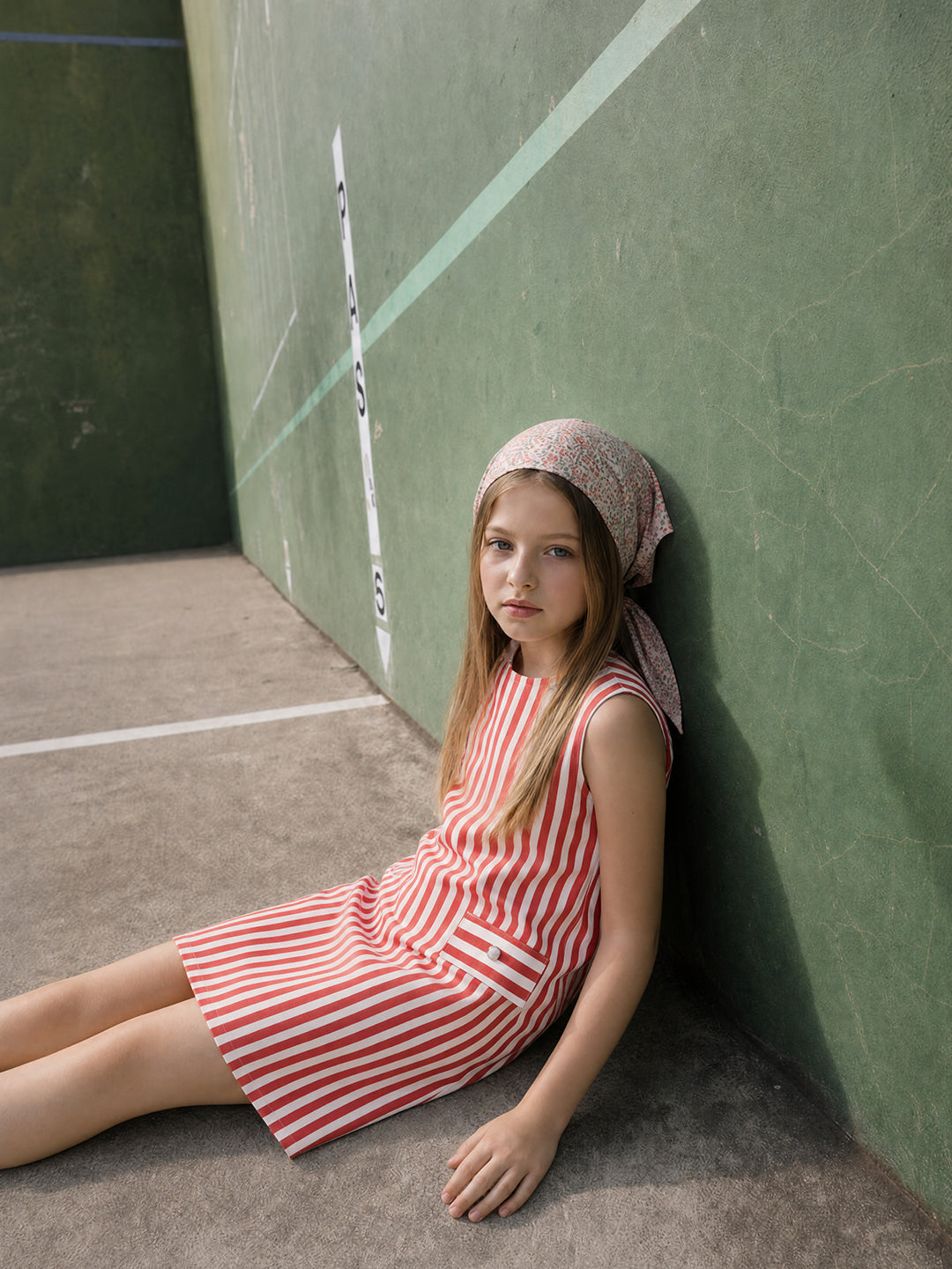 GIRLS Red Striped Dress