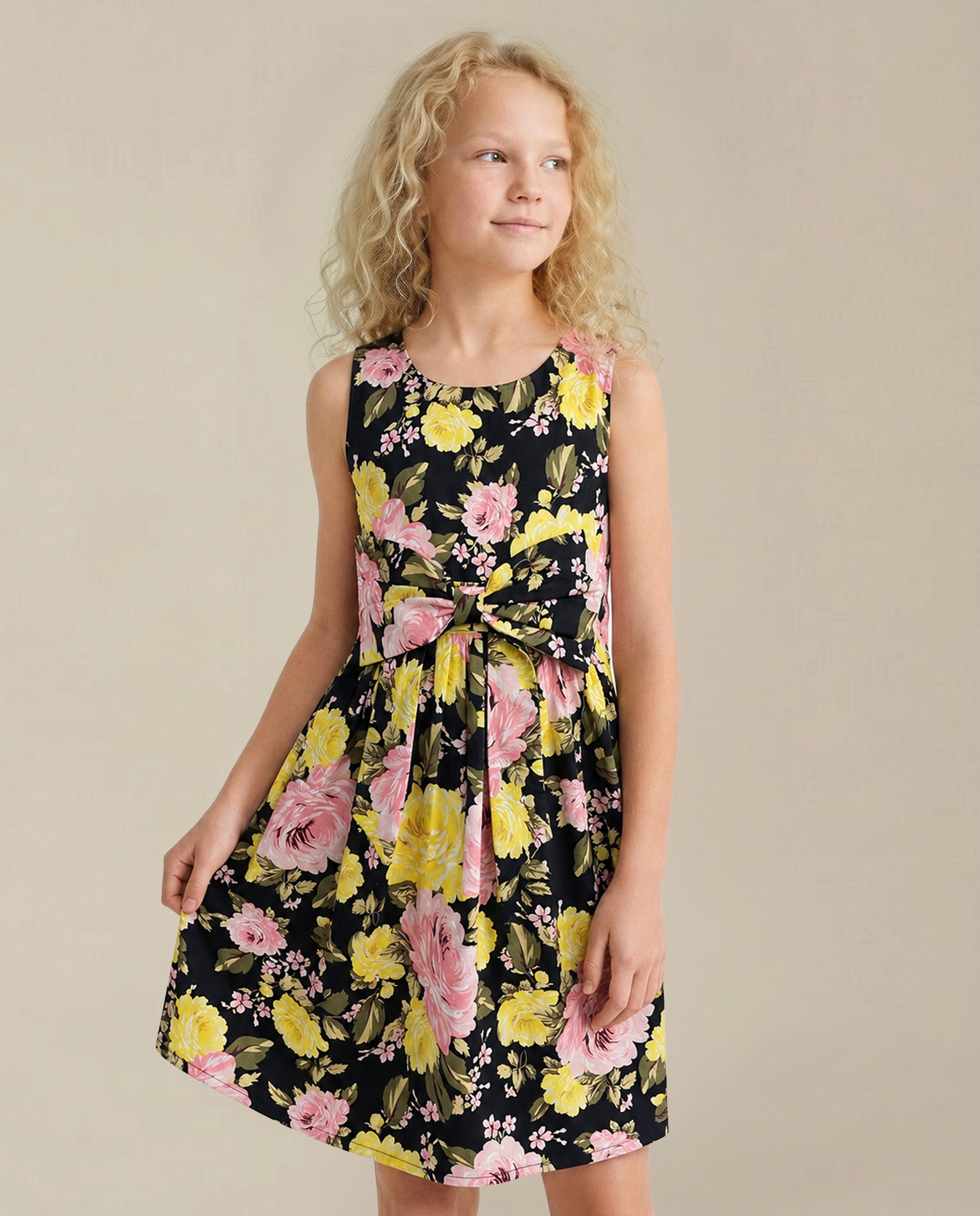 GIRLS Floral Cotton Dress