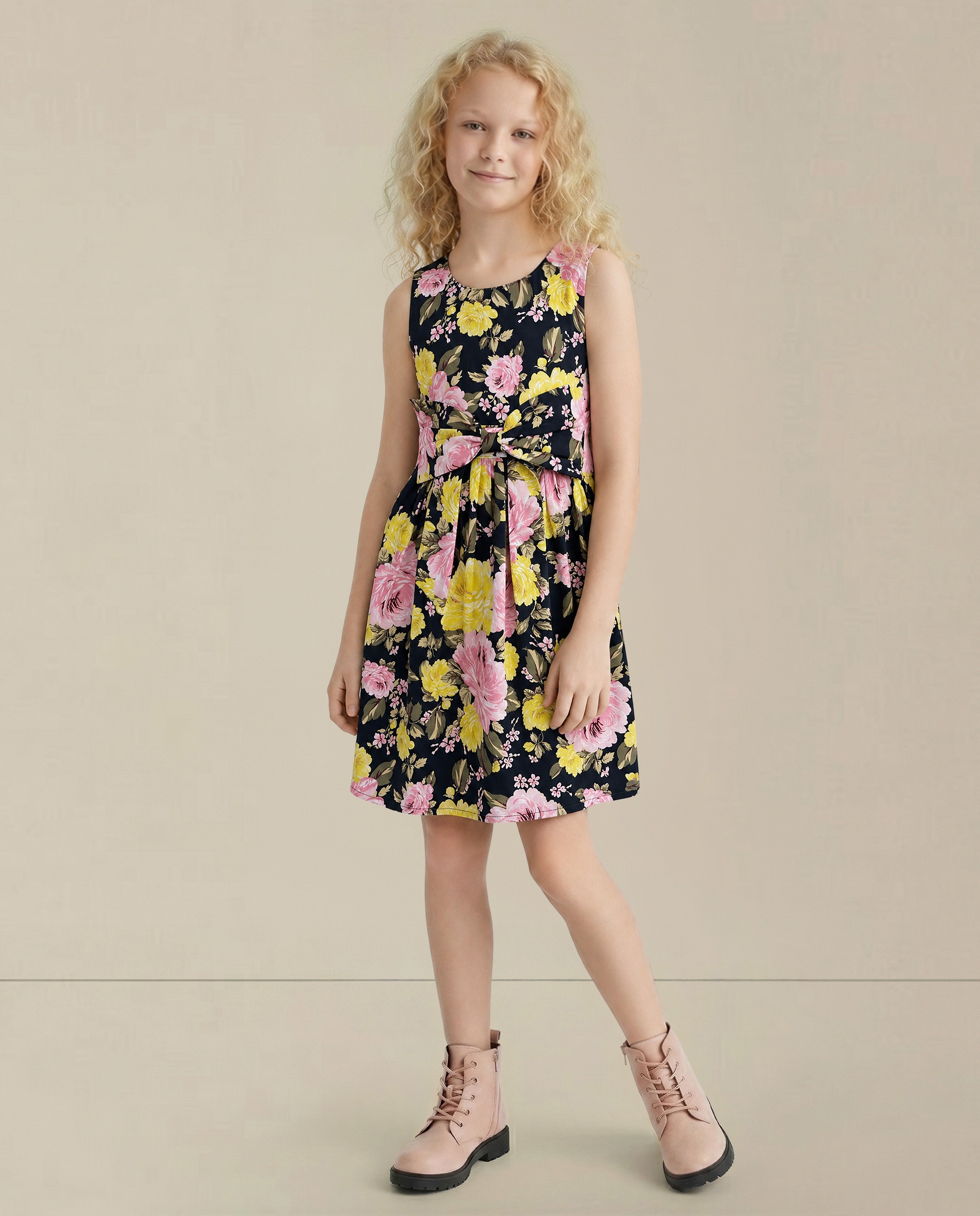GIRLS Floral Cotton Dress
