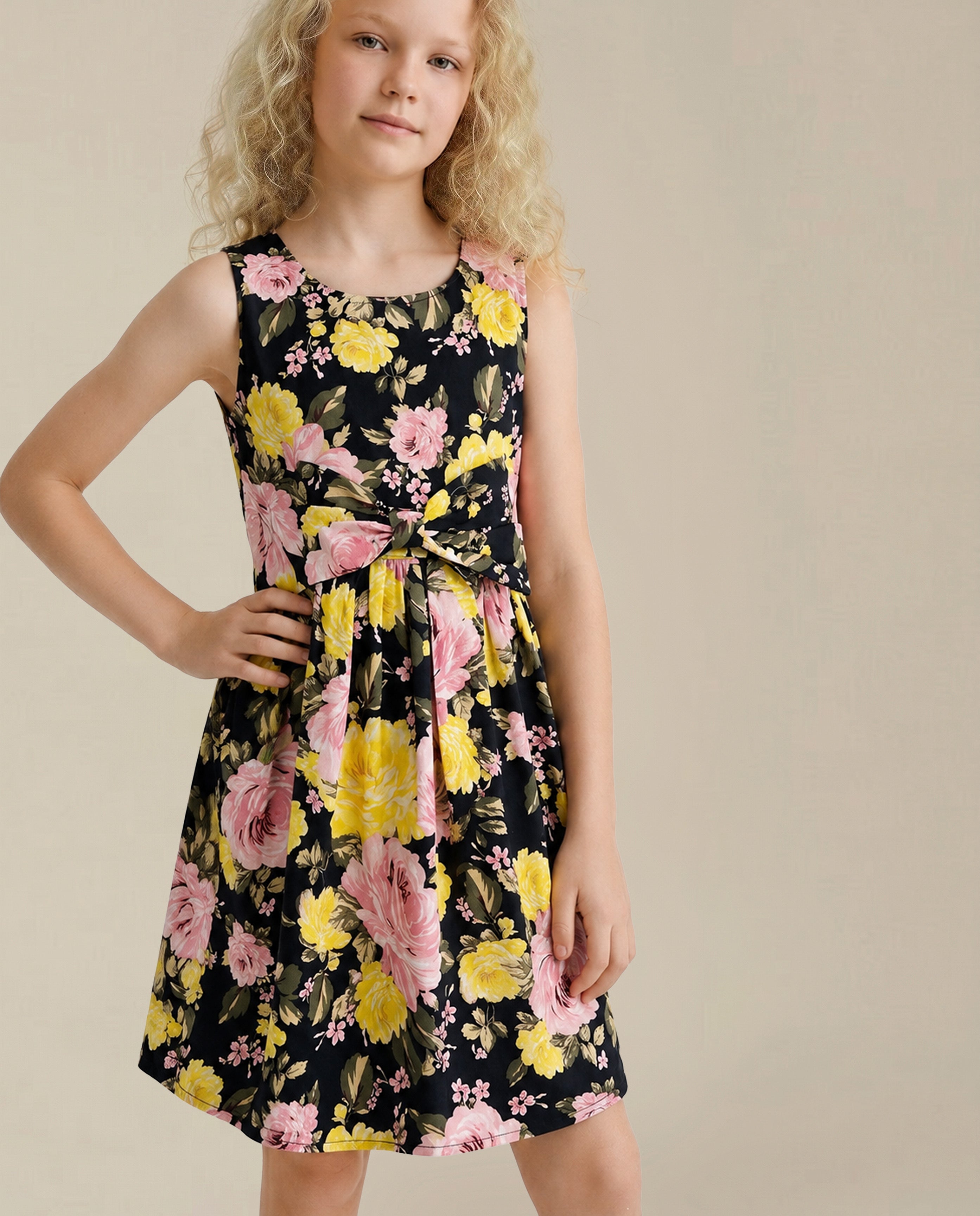 GIRLS Floral Cotton Dress