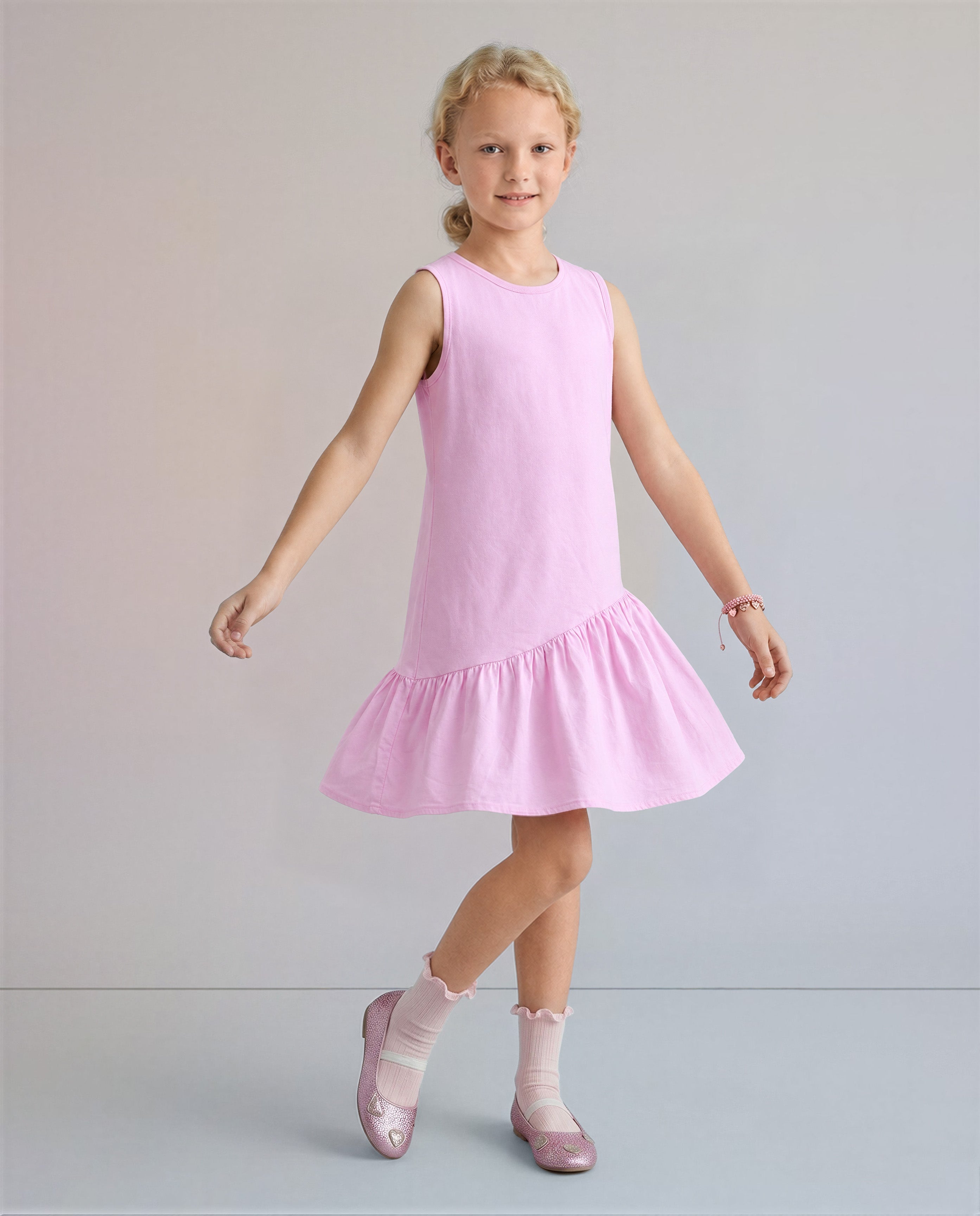 GIRLS Pink Fit & Flare Dress