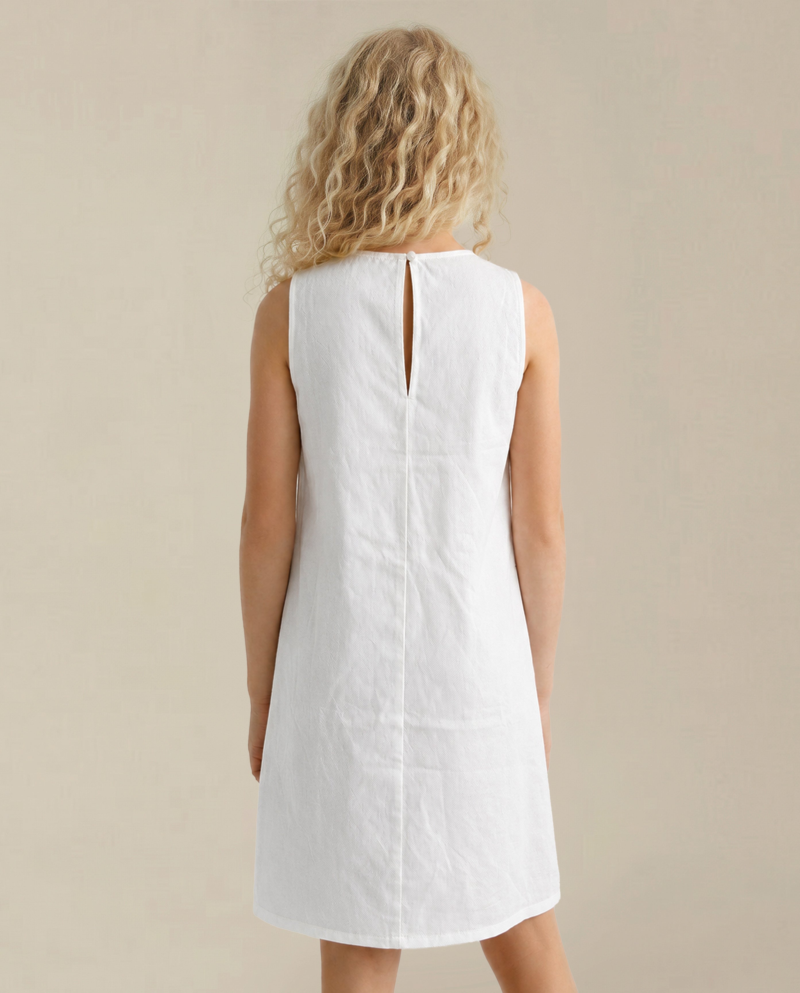 GIRLS White Embroidered Dress