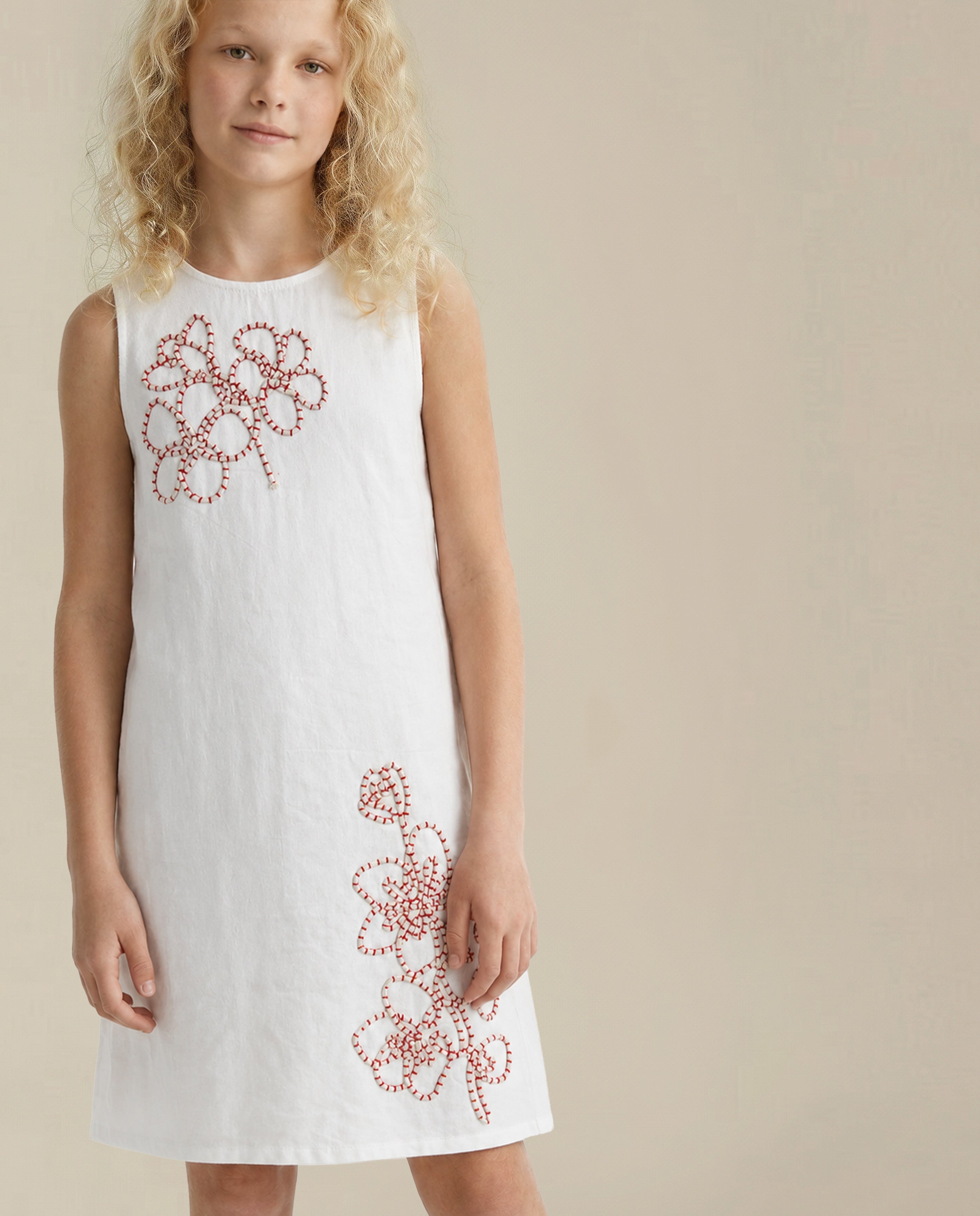 GIRLS White Embroidered Dress