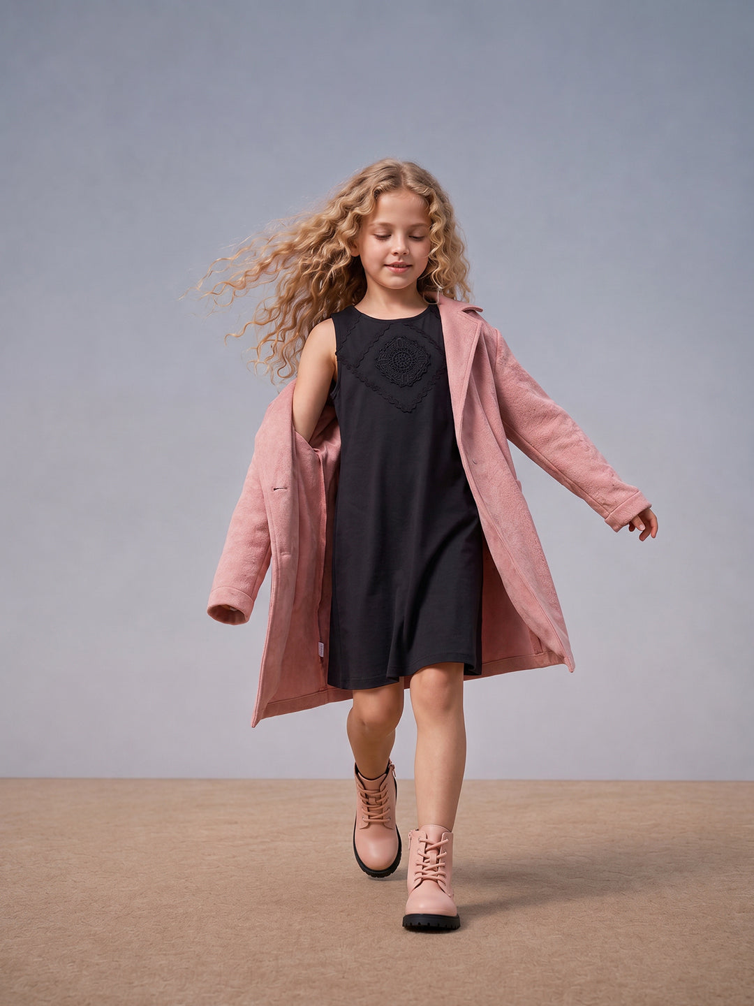 GIRLS Black Fit & Flare Dress
