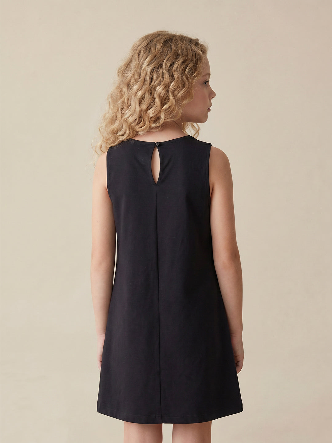 GIRLS Black Fit & Flare Dress