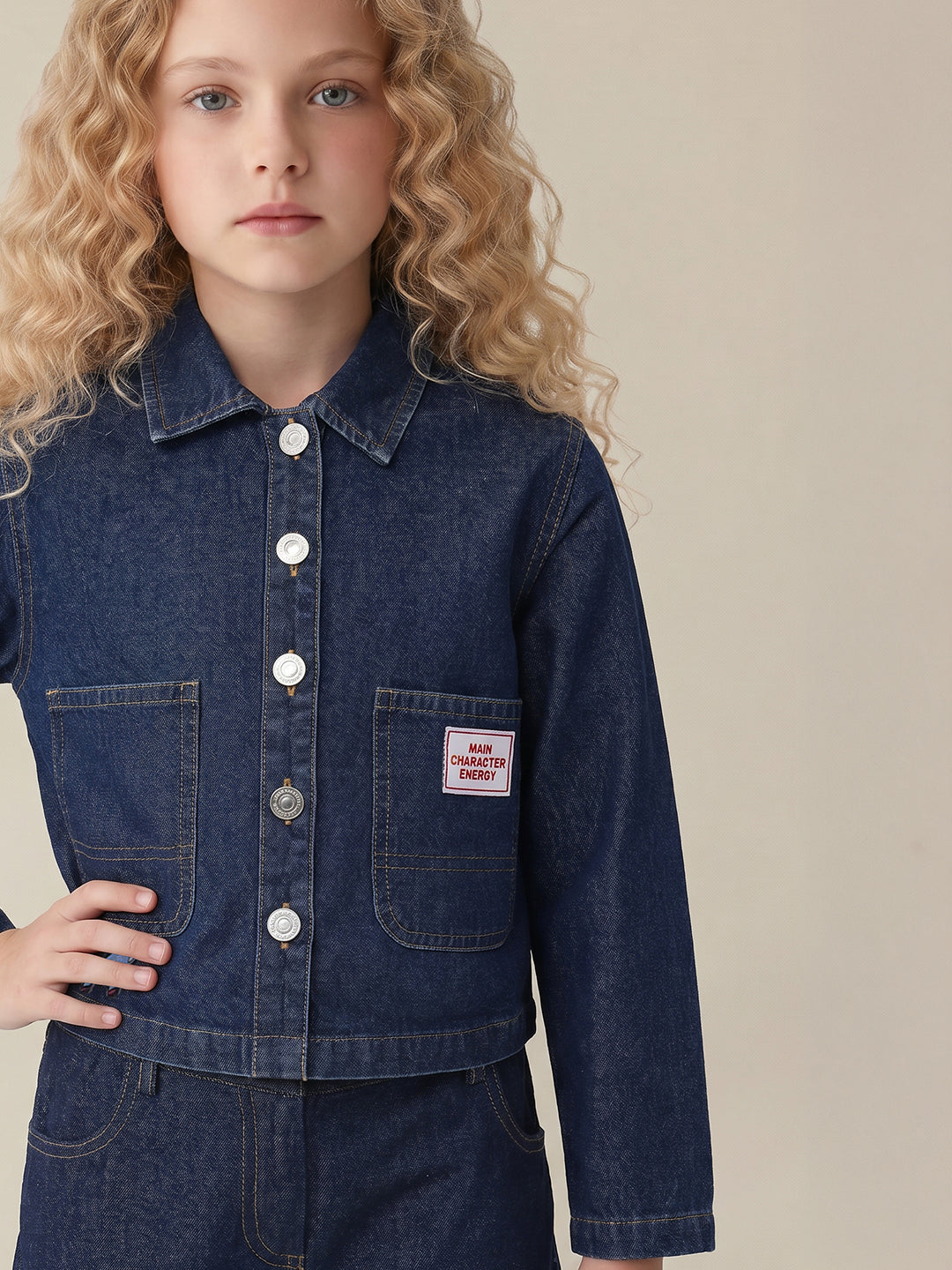 GIRLS Dark Blue Denim Jacket