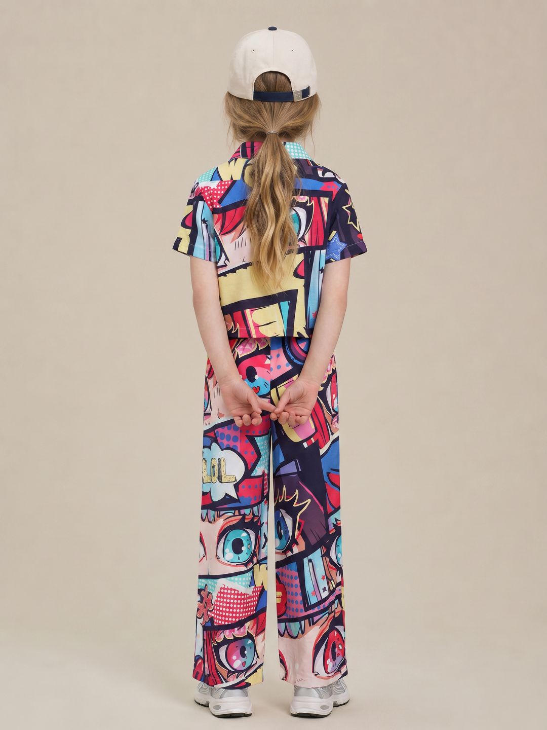 GIRLS Multi-Colour Printed Pants