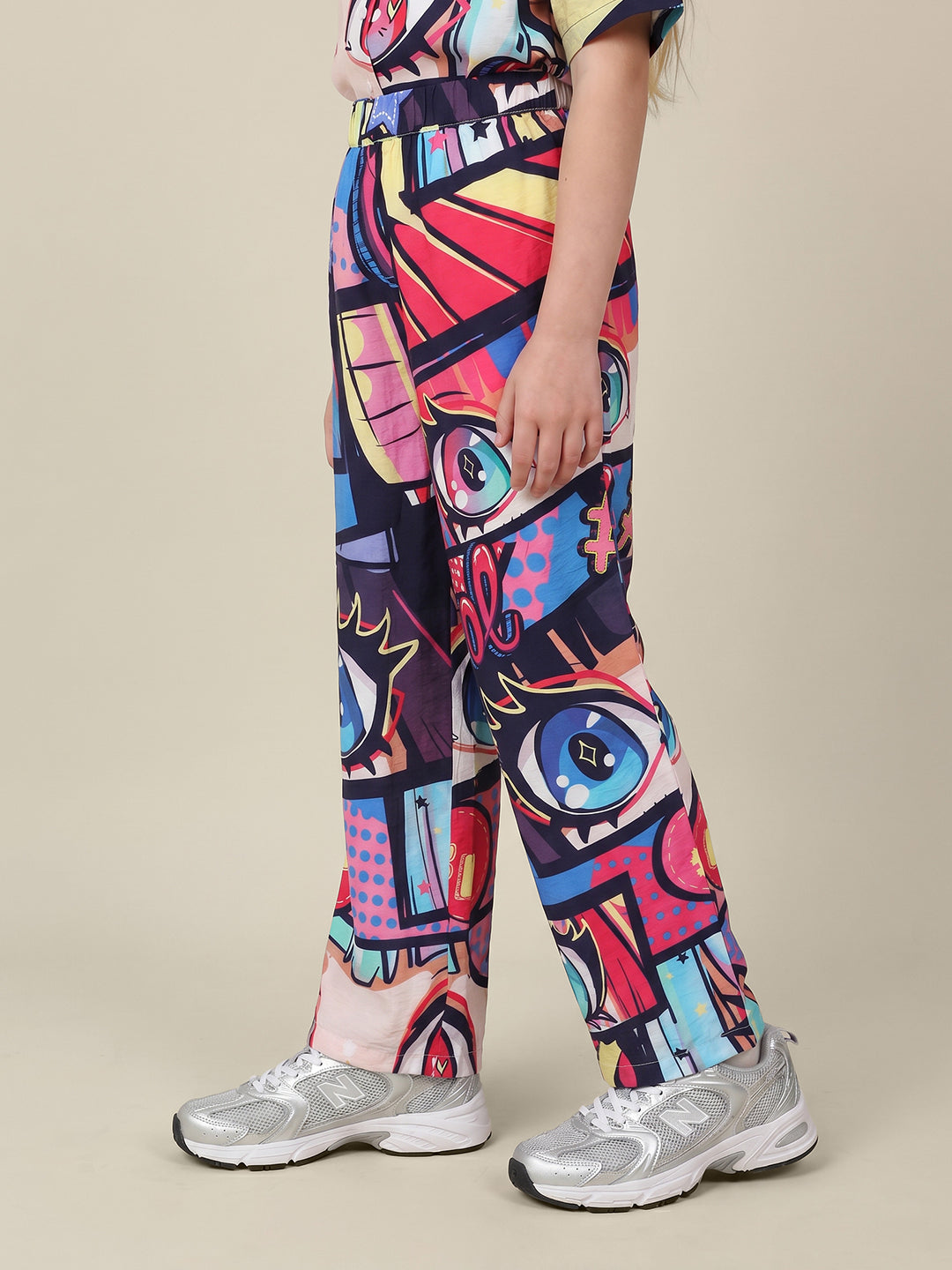GIRLS Multi-Colour Printed Pants