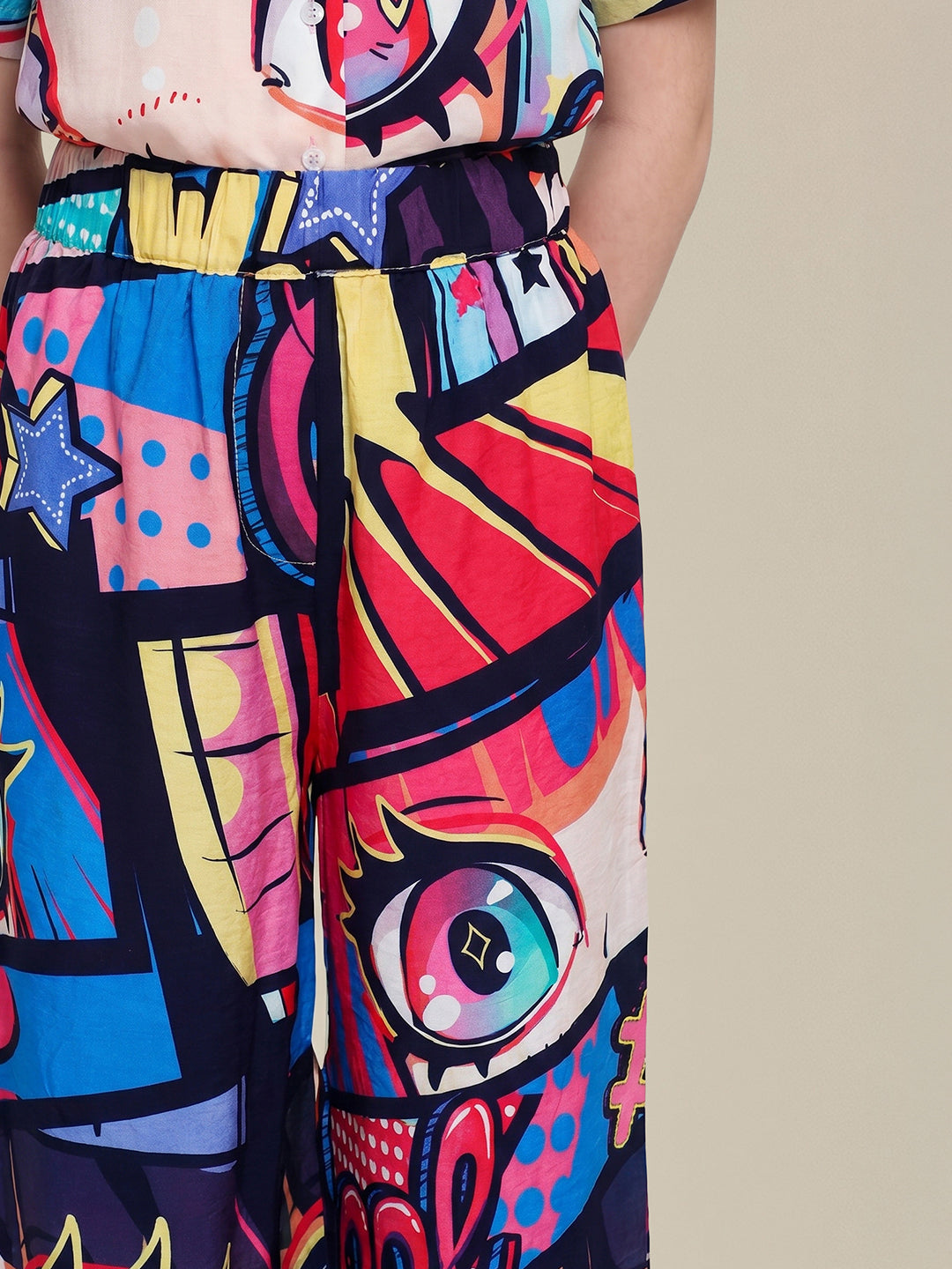 GIRLS Multi-Colour Printed Pants