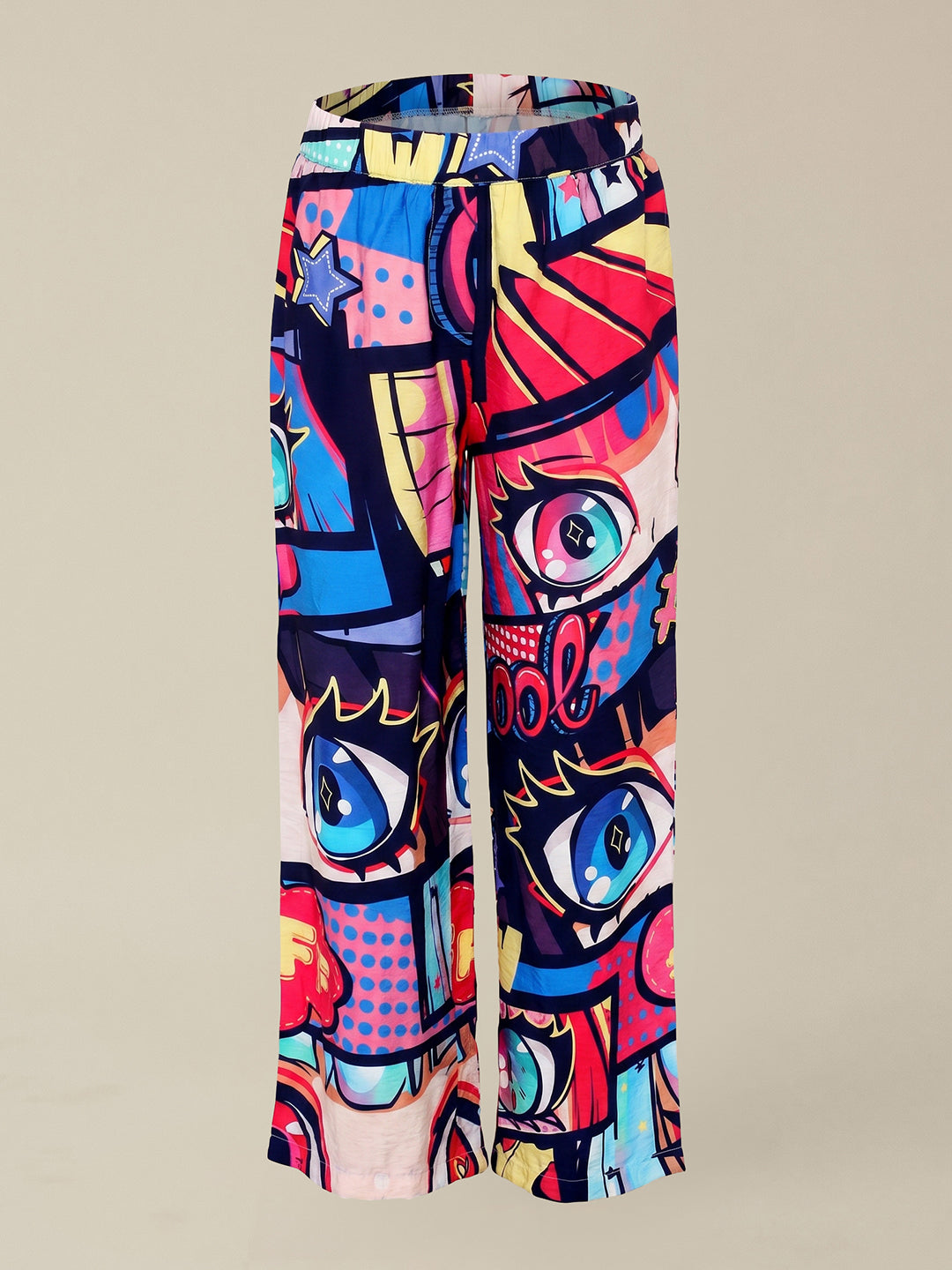 GIRLS Multi-Colour Printed Pants