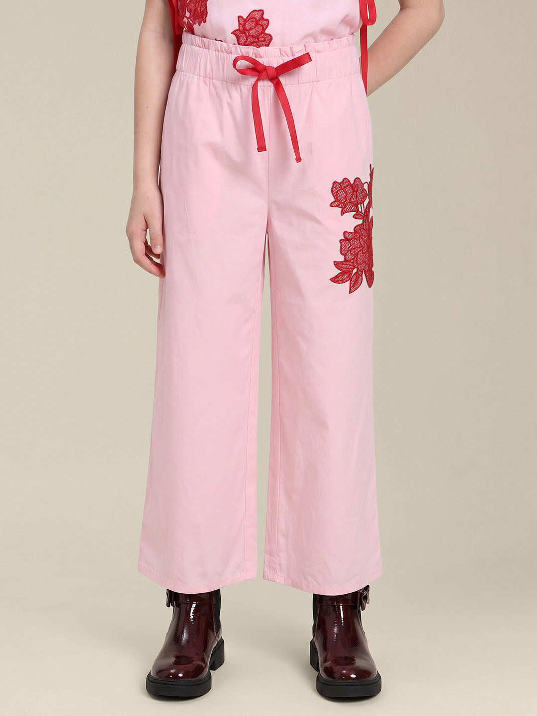 GIRLS Pink Printed Pants