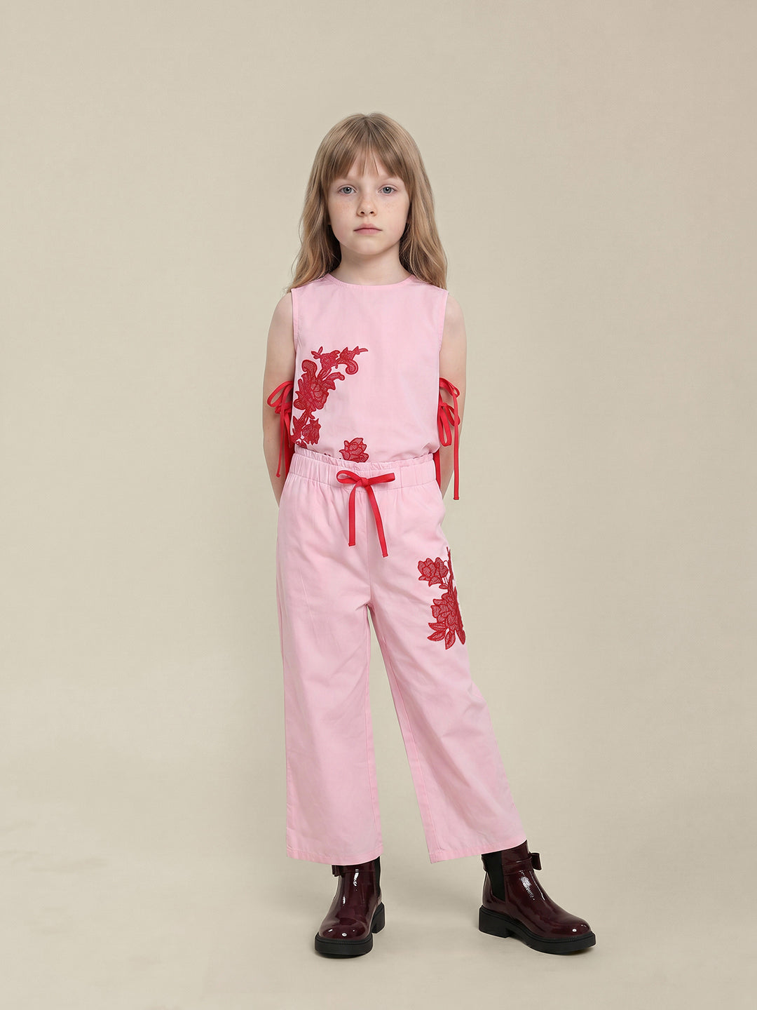 GIRLS Pink Printed Pants