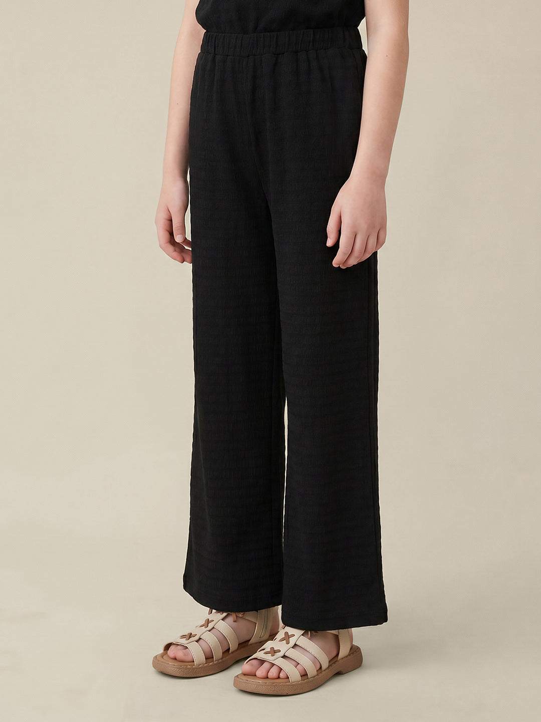 GIRLS Black Mid Rise Pants