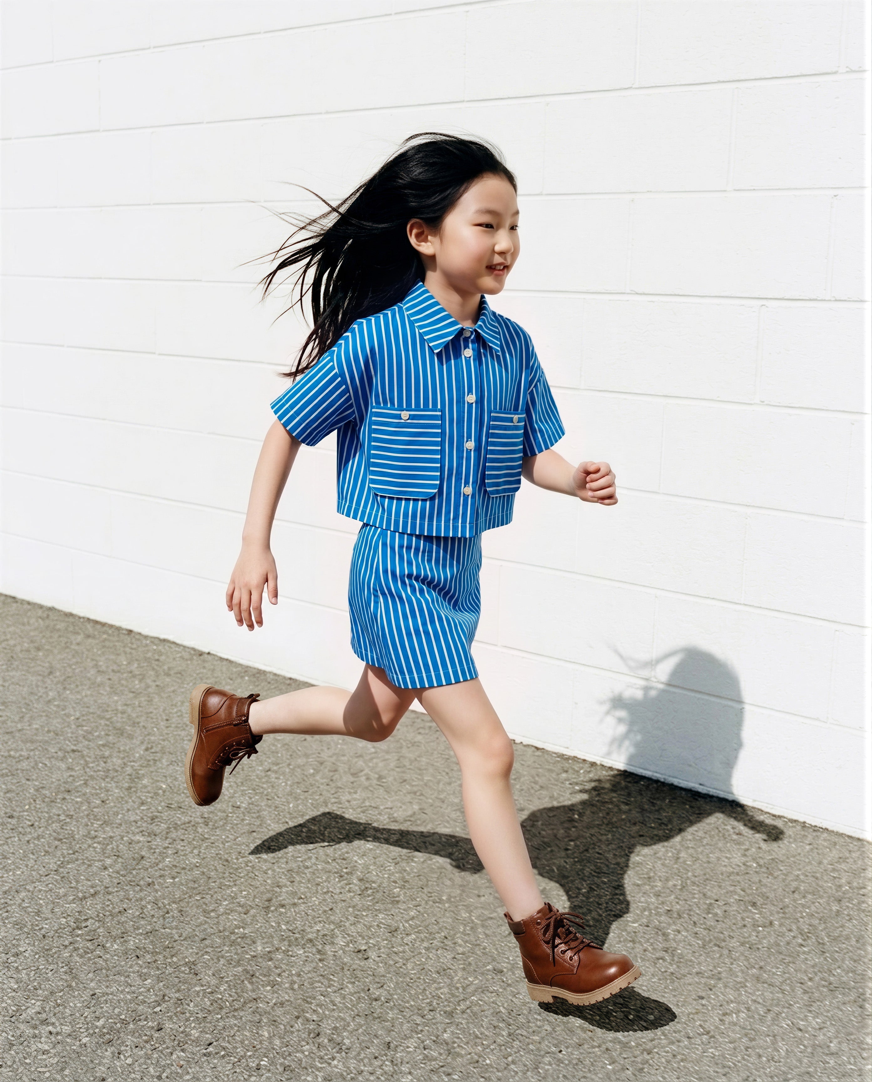 GIRLS Blue Striped Shirt