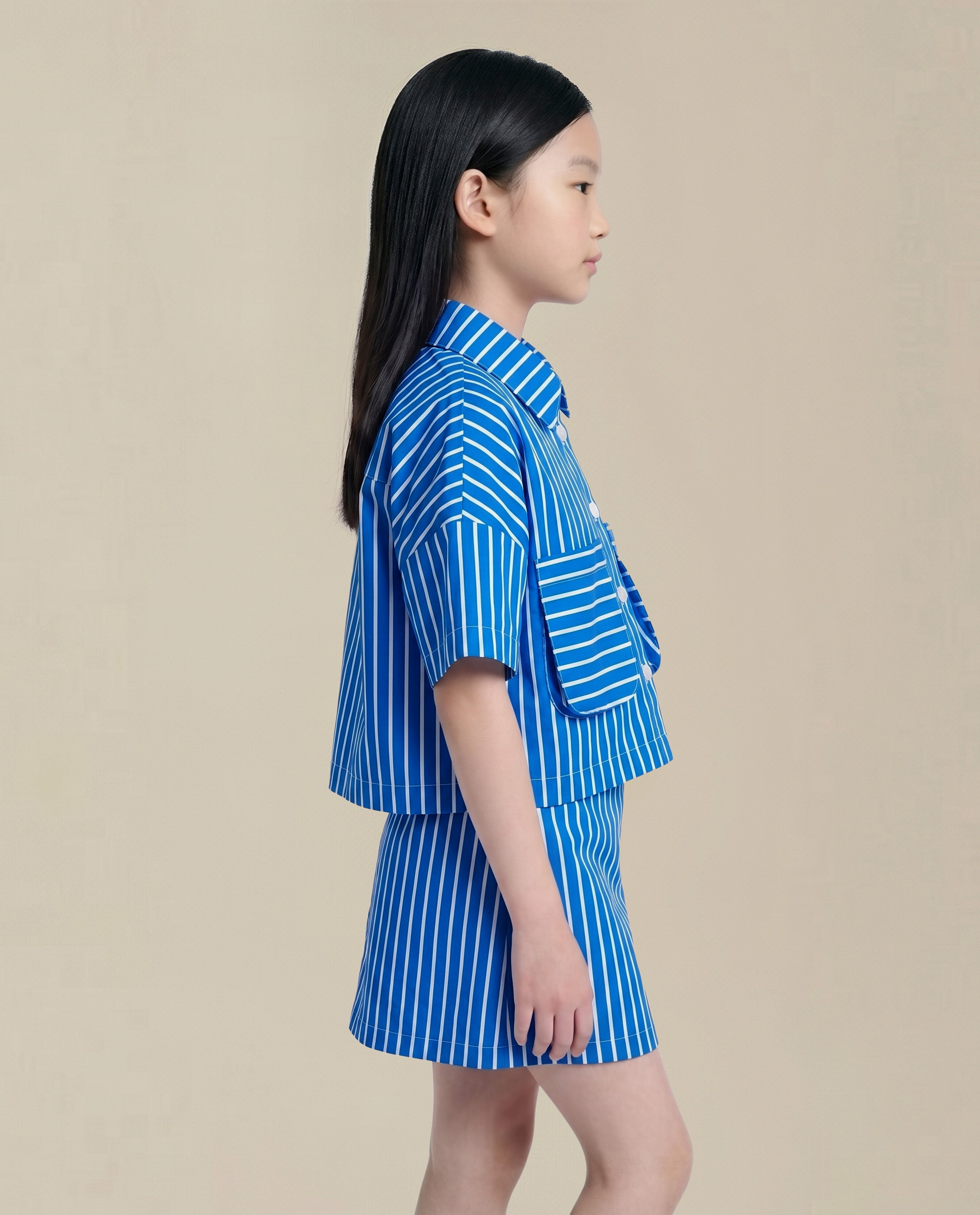 GIRLS Blue Striped Shirt