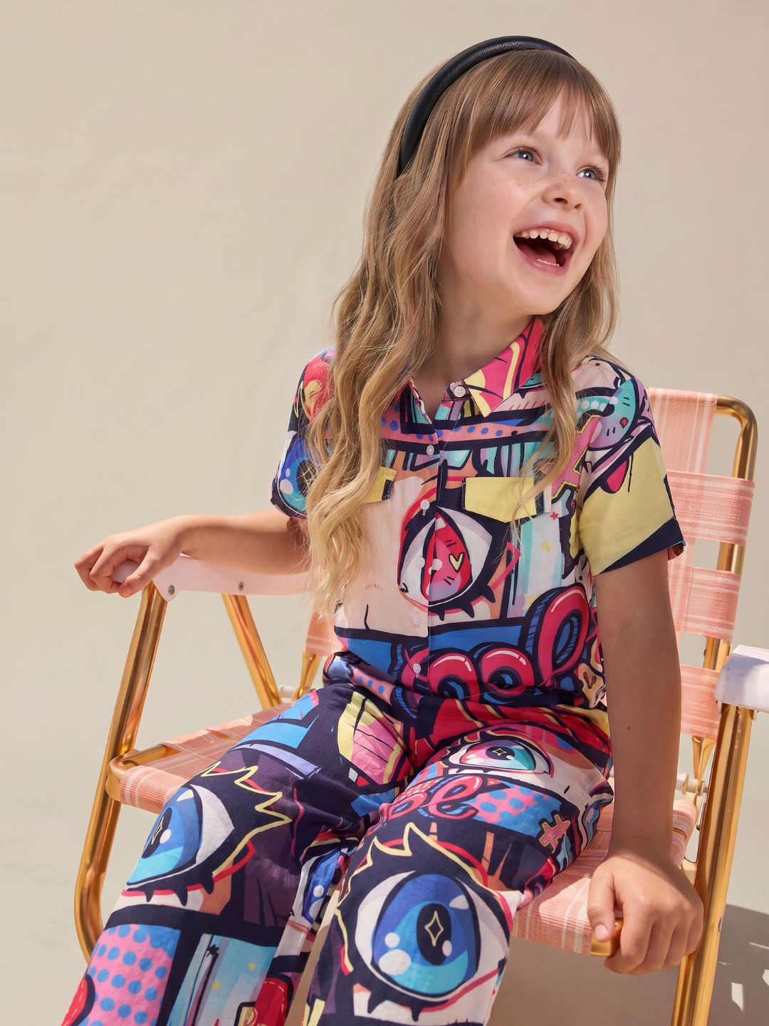 GIRLS Multi-Colour Printed Shirt