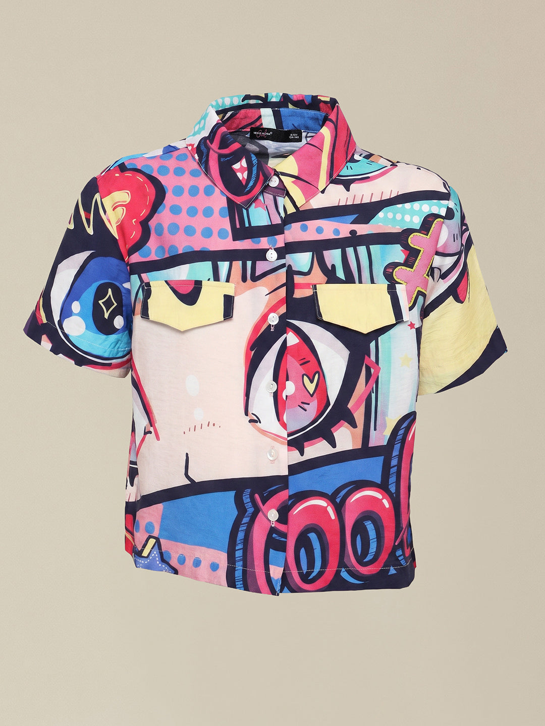 GIRLS Multi-Colour Printed Shirt