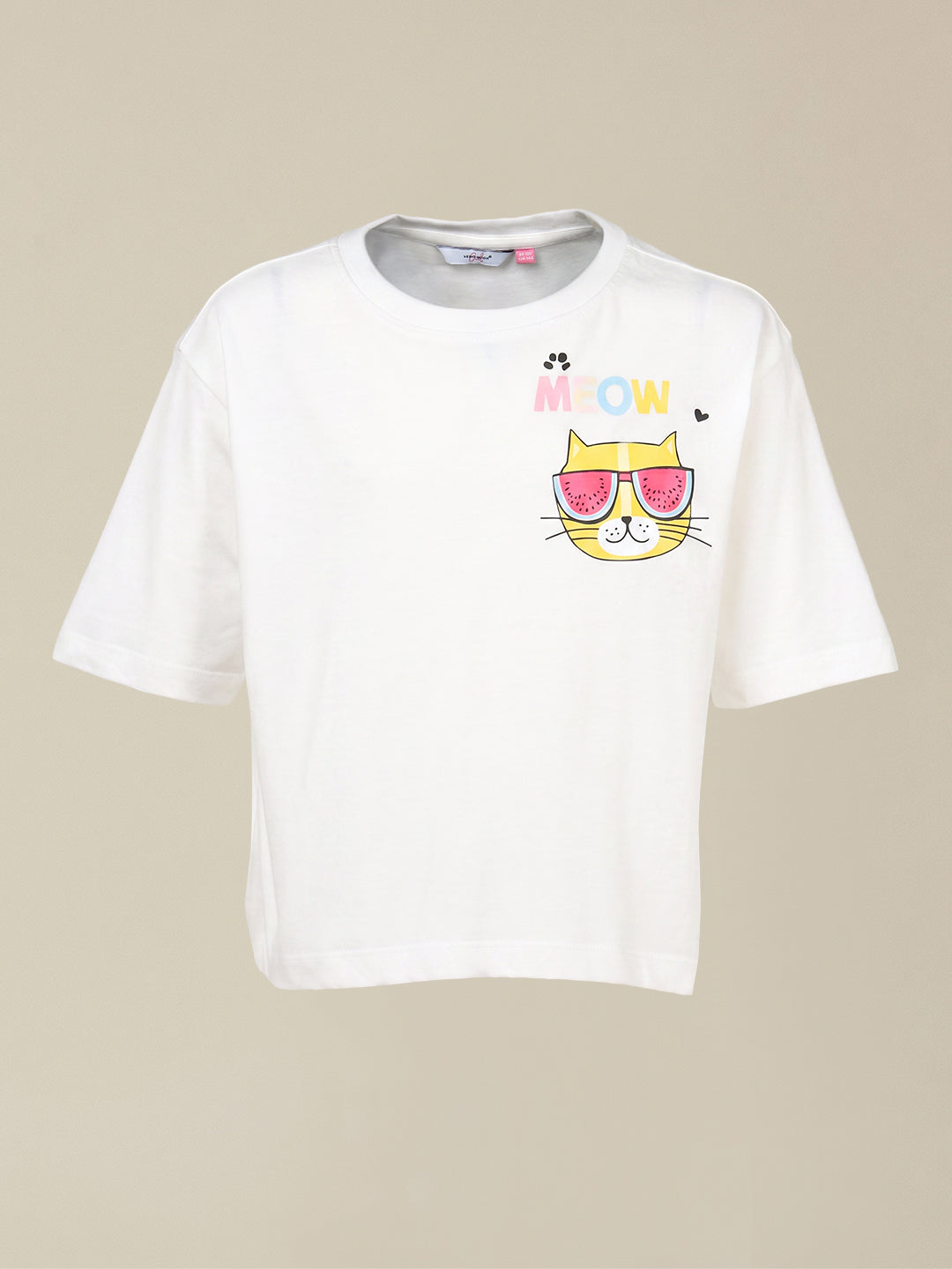 GIRLS White Printed Top