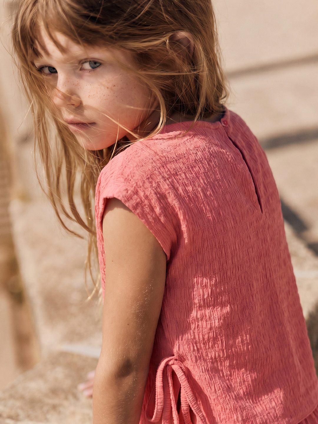 GIRLS Coral Textured Top