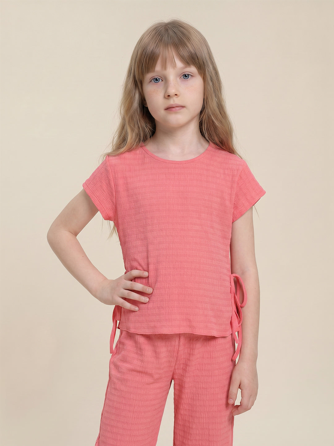 GIRLS Coral Textured Top