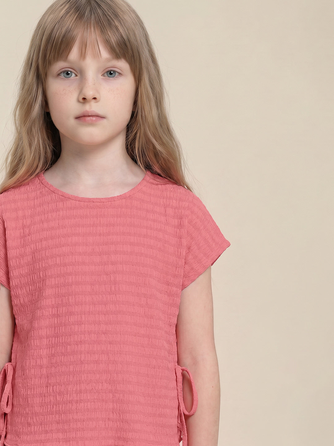 GIRLS Coral Textured Top