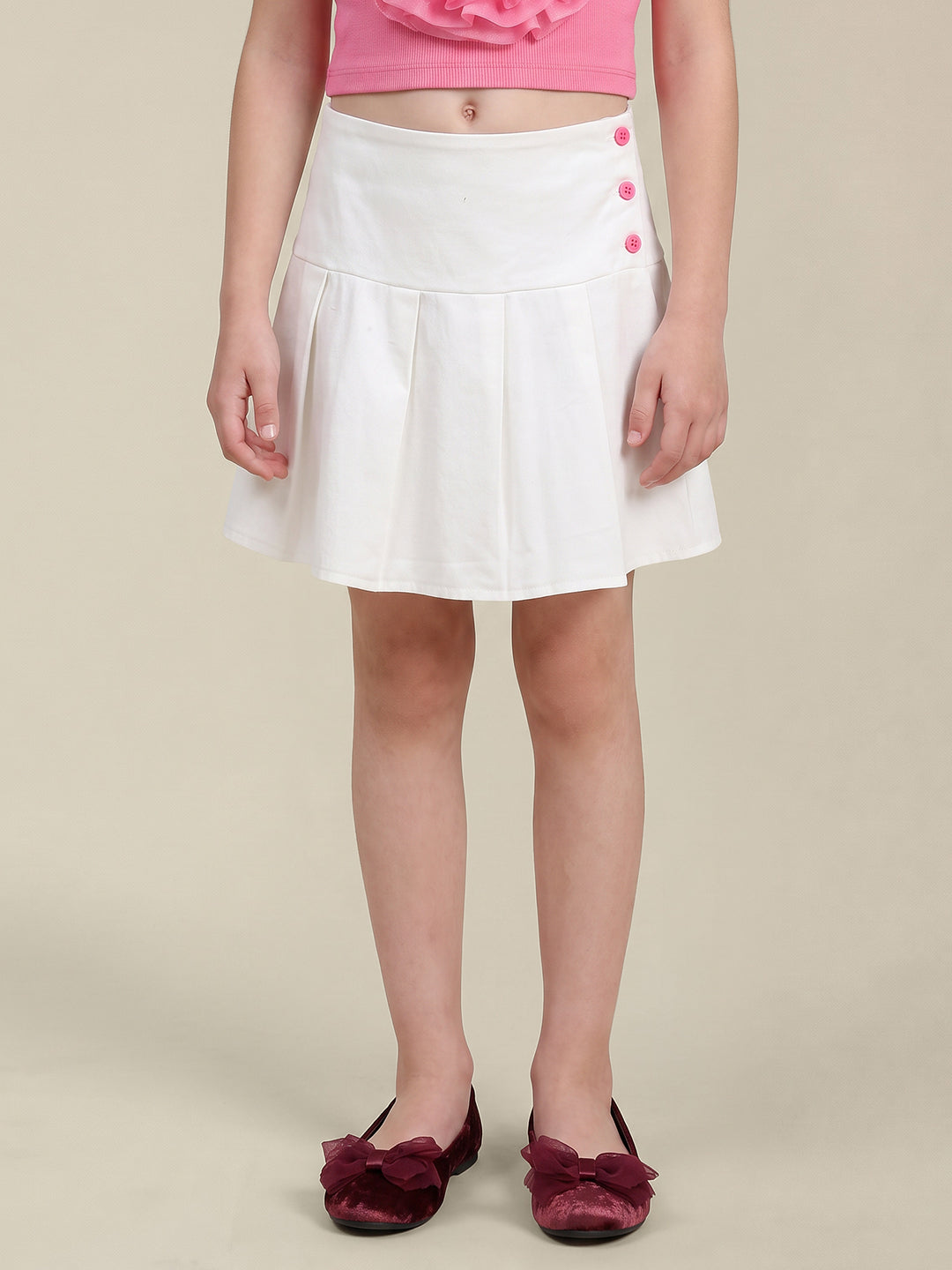GIRLS White Skater Skirt
