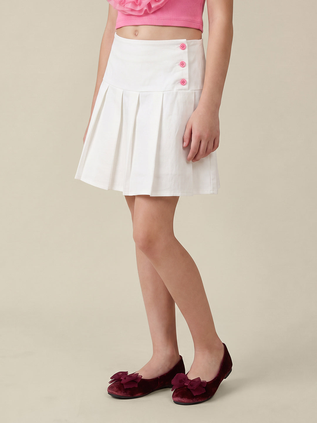 GIRLS White Skater Skirt