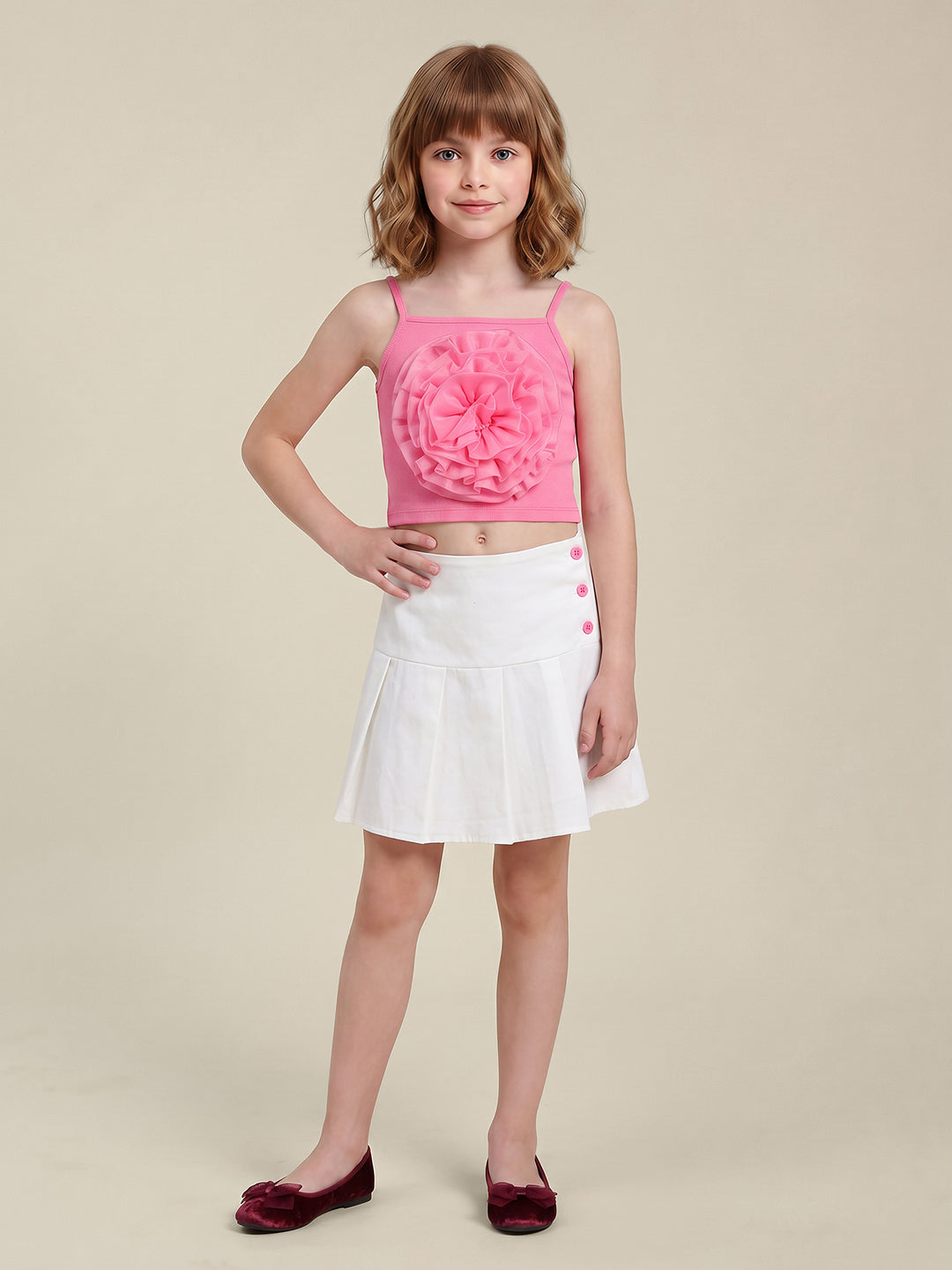GIRLS White Skater Skirt