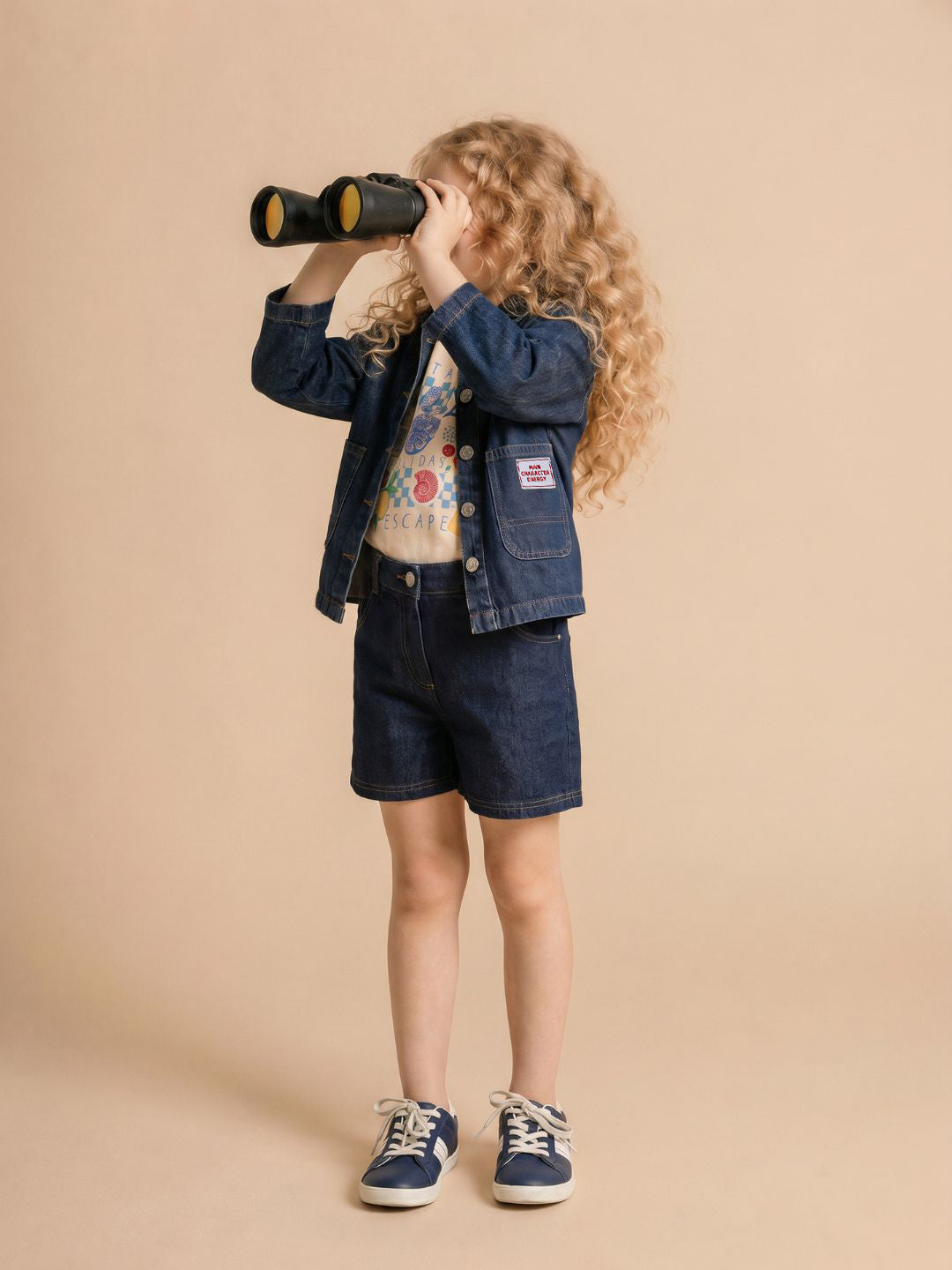 GIRLS Dark Blue Denim Shorts