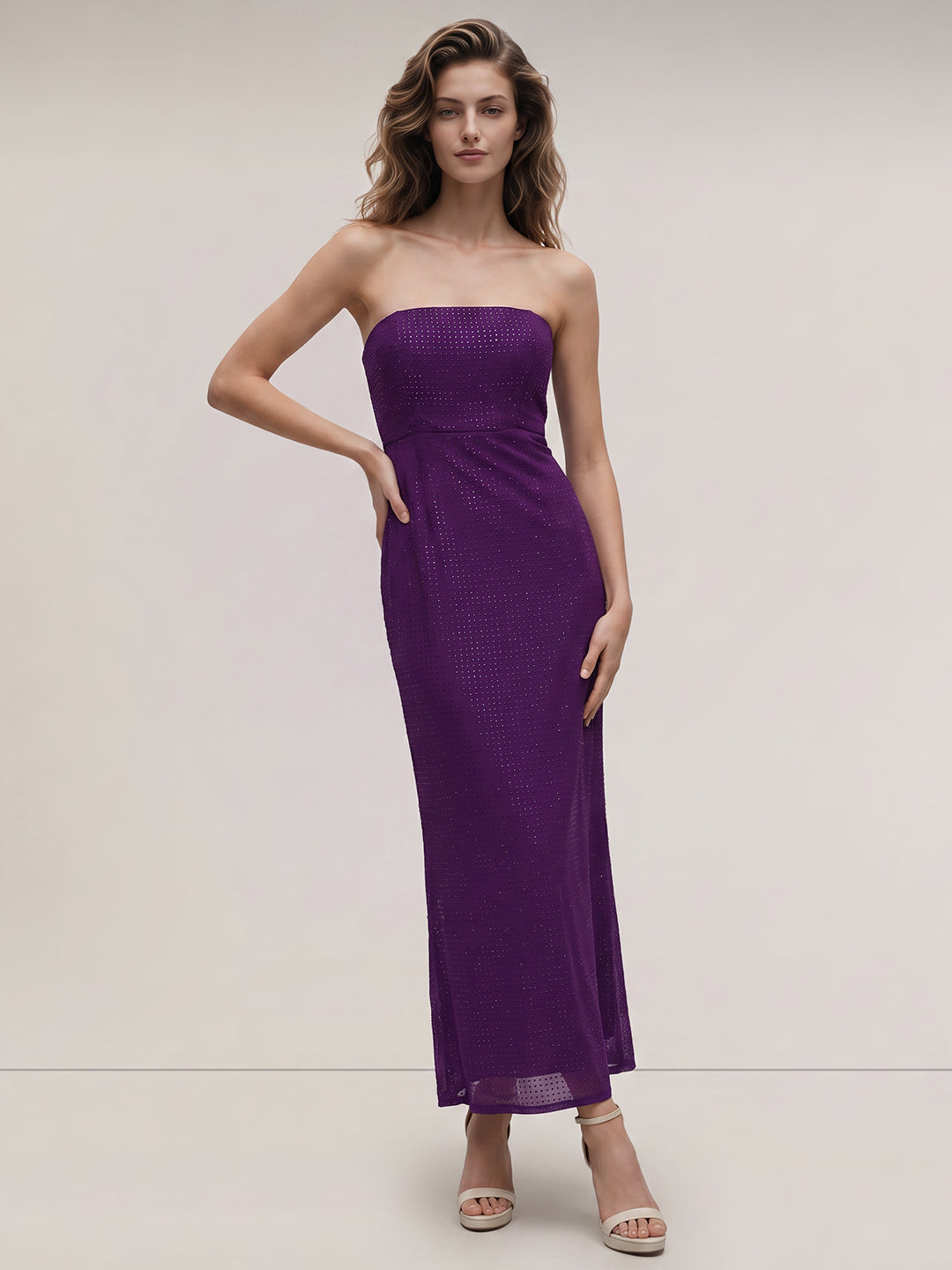 Purple Embellished Dress