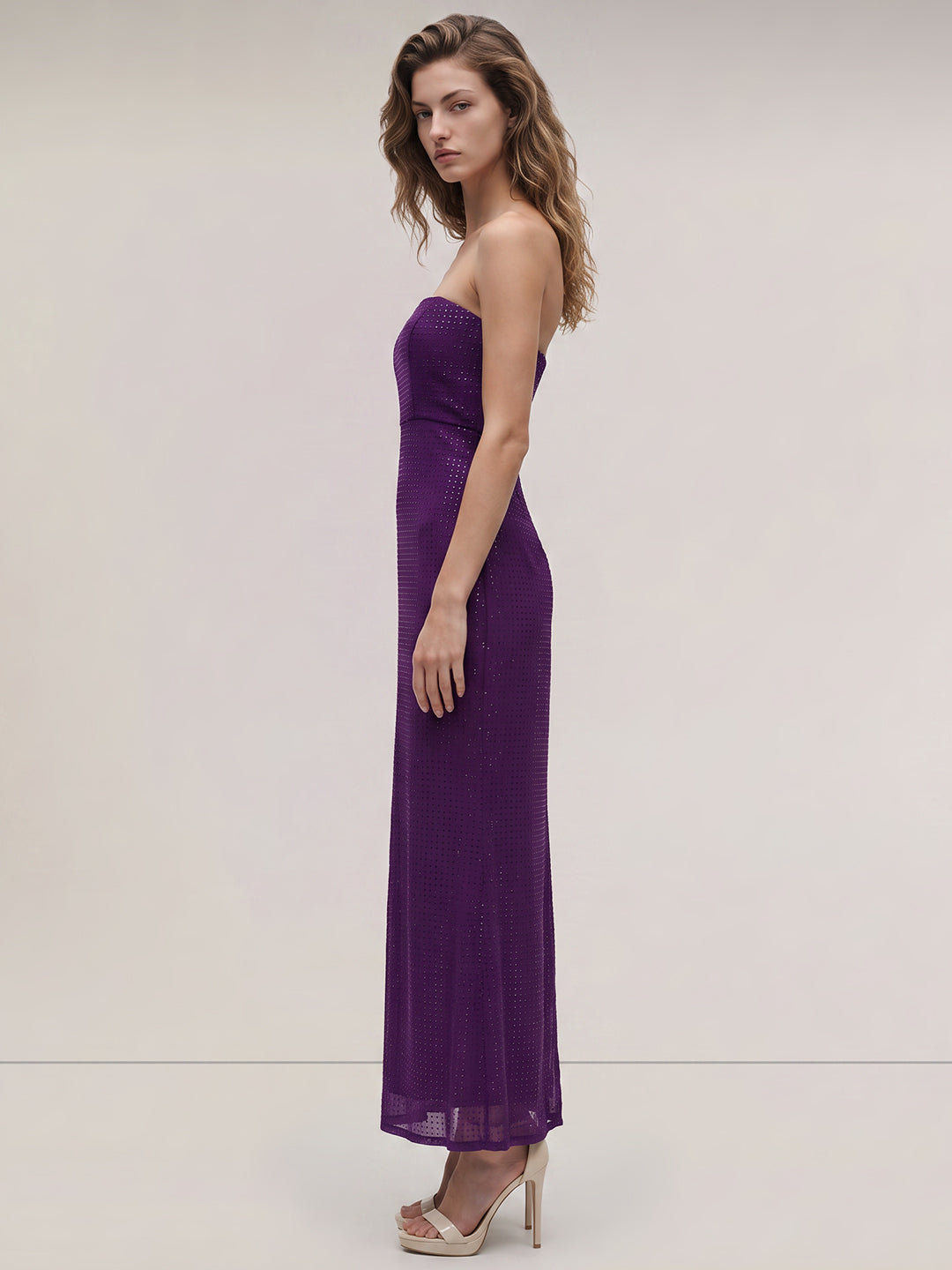 Purple Embellished Dress
