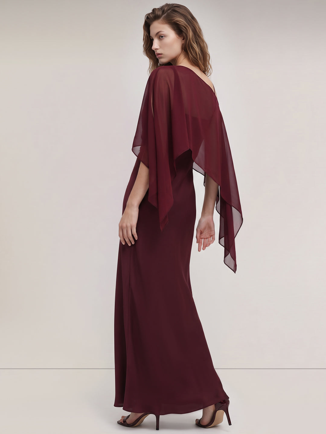 Burgundy Flowy Midi Dress