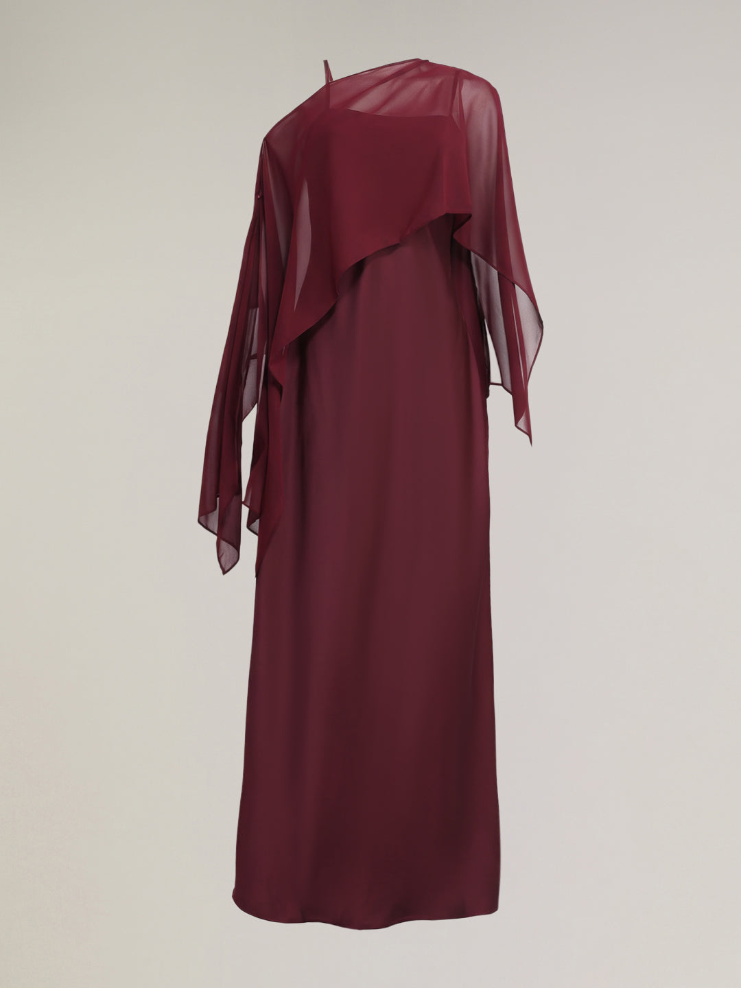 Burgundy Flowy Midi Dress