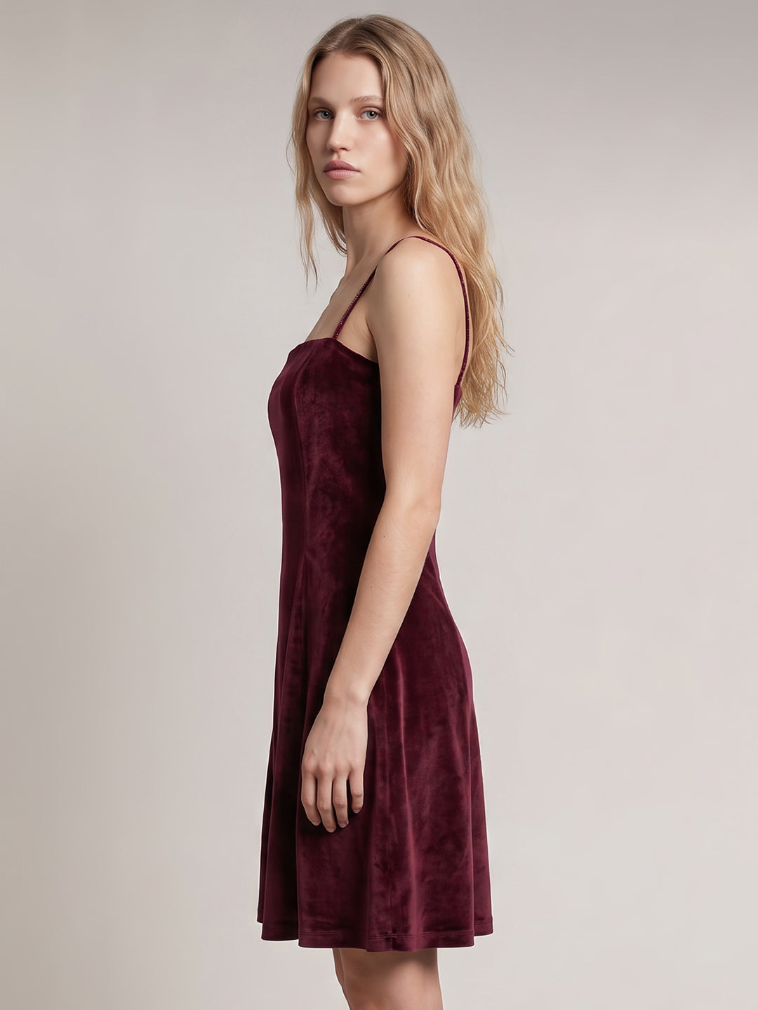 Velvet Fit & Flare Mini Dress