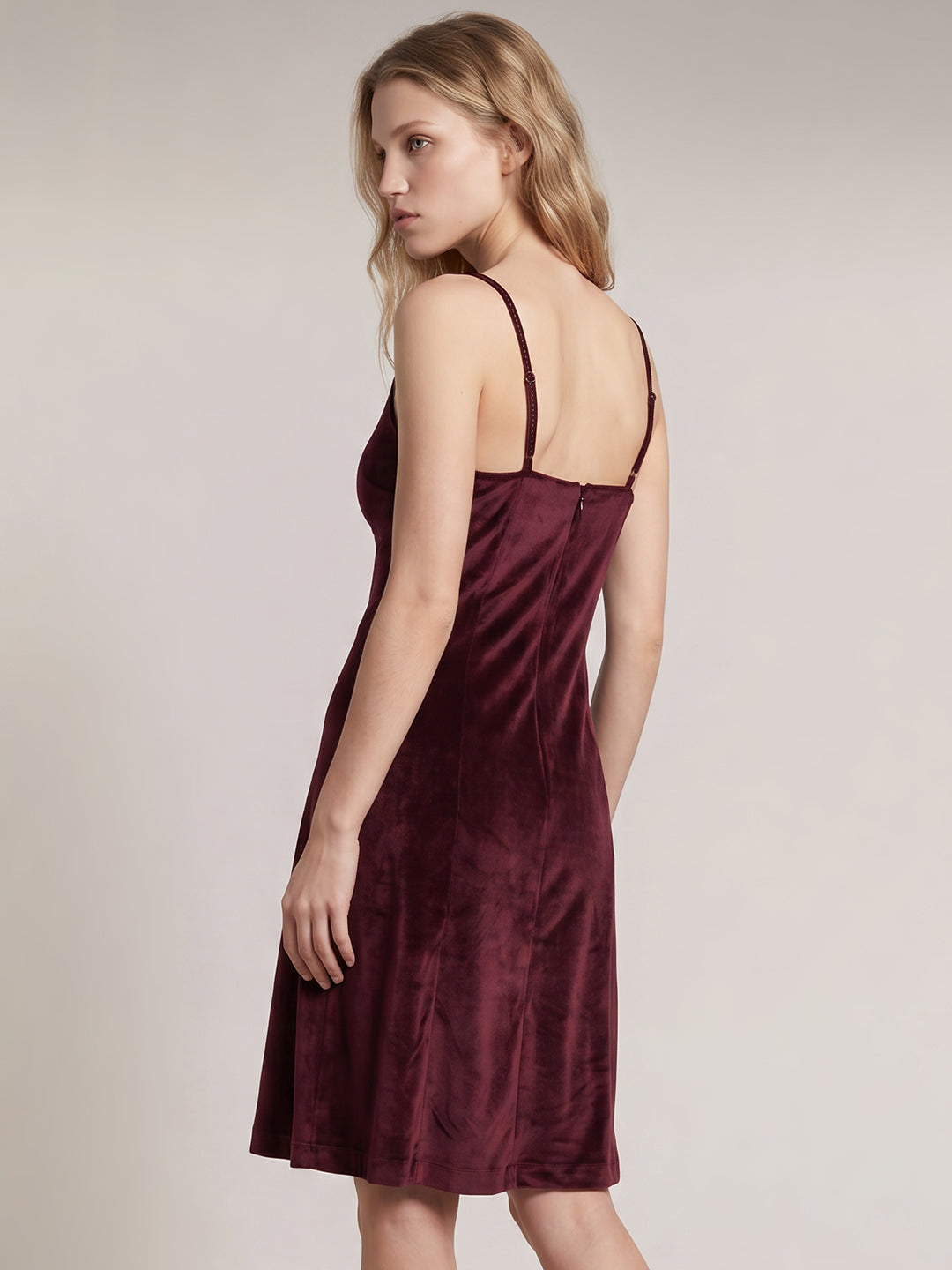 Velvet Fit & Flare Mini Dress