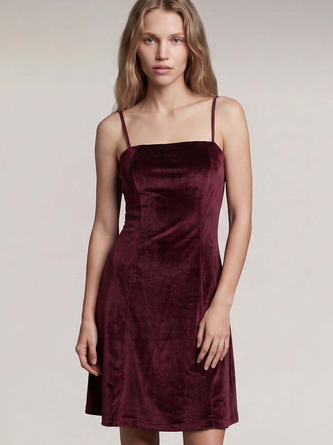 Velvet Fit & Flare Mini Dress