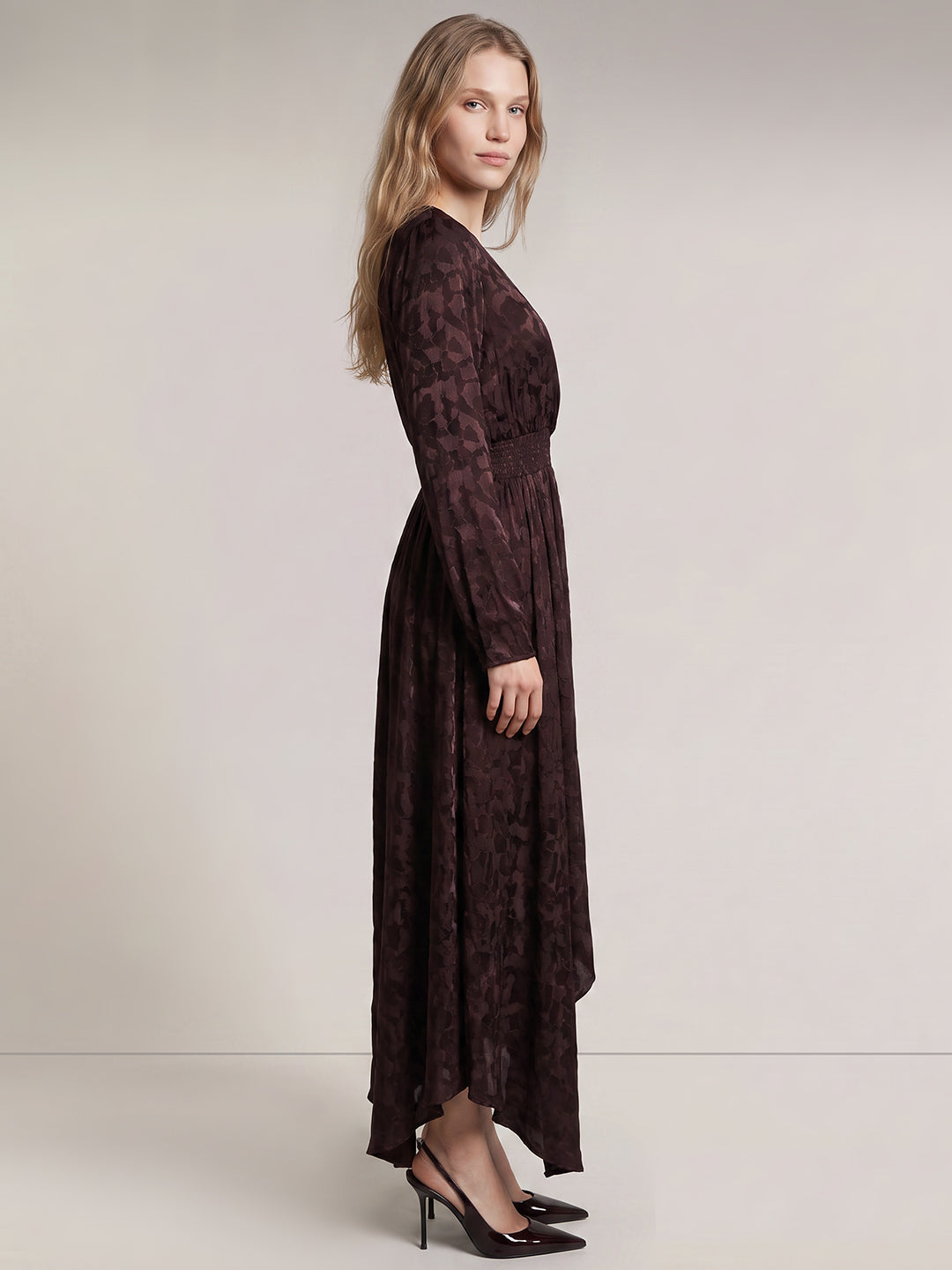 Floral V-Neck Midaxi Dress