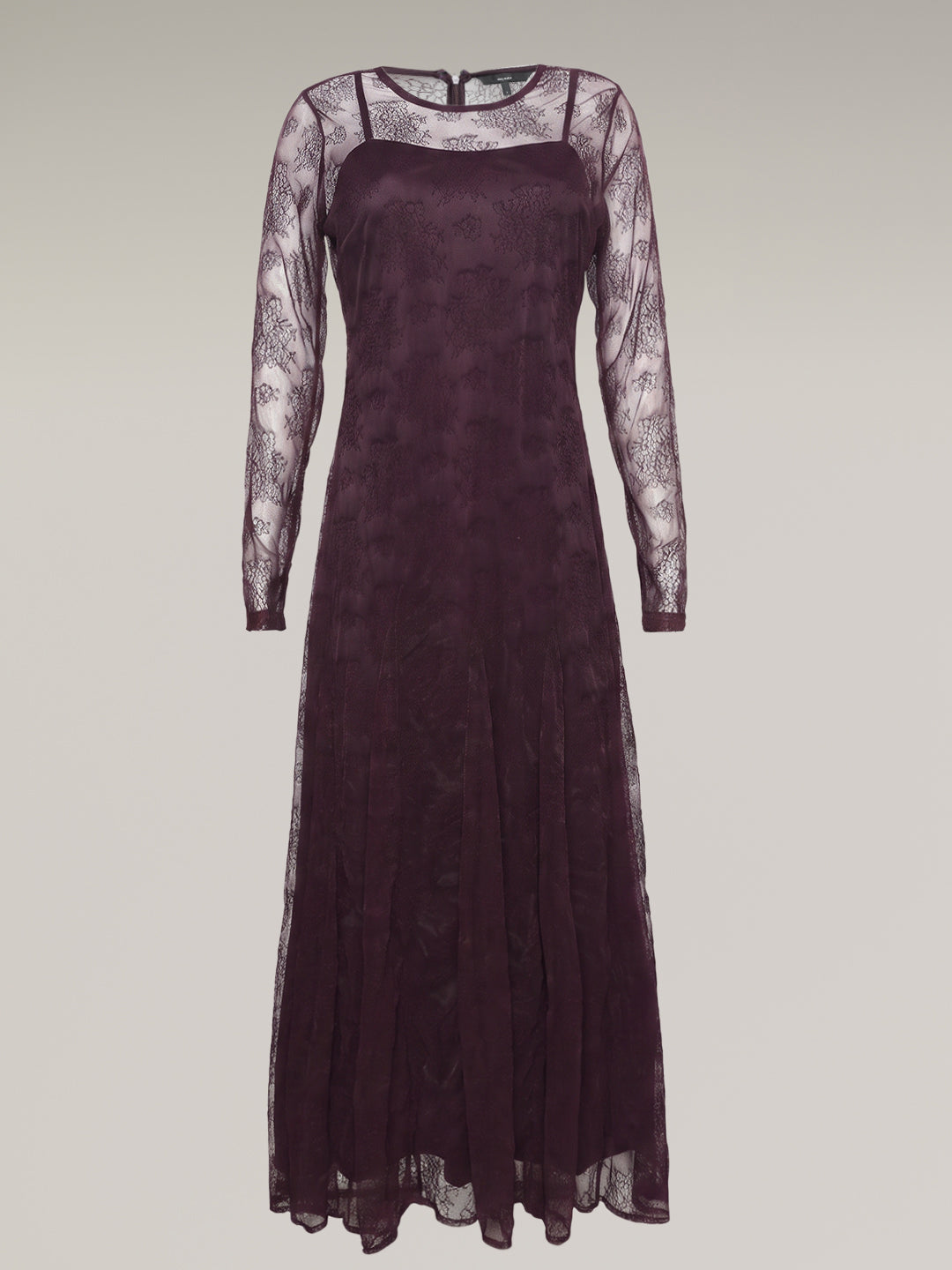 Lace Overlay Midaxi Dress