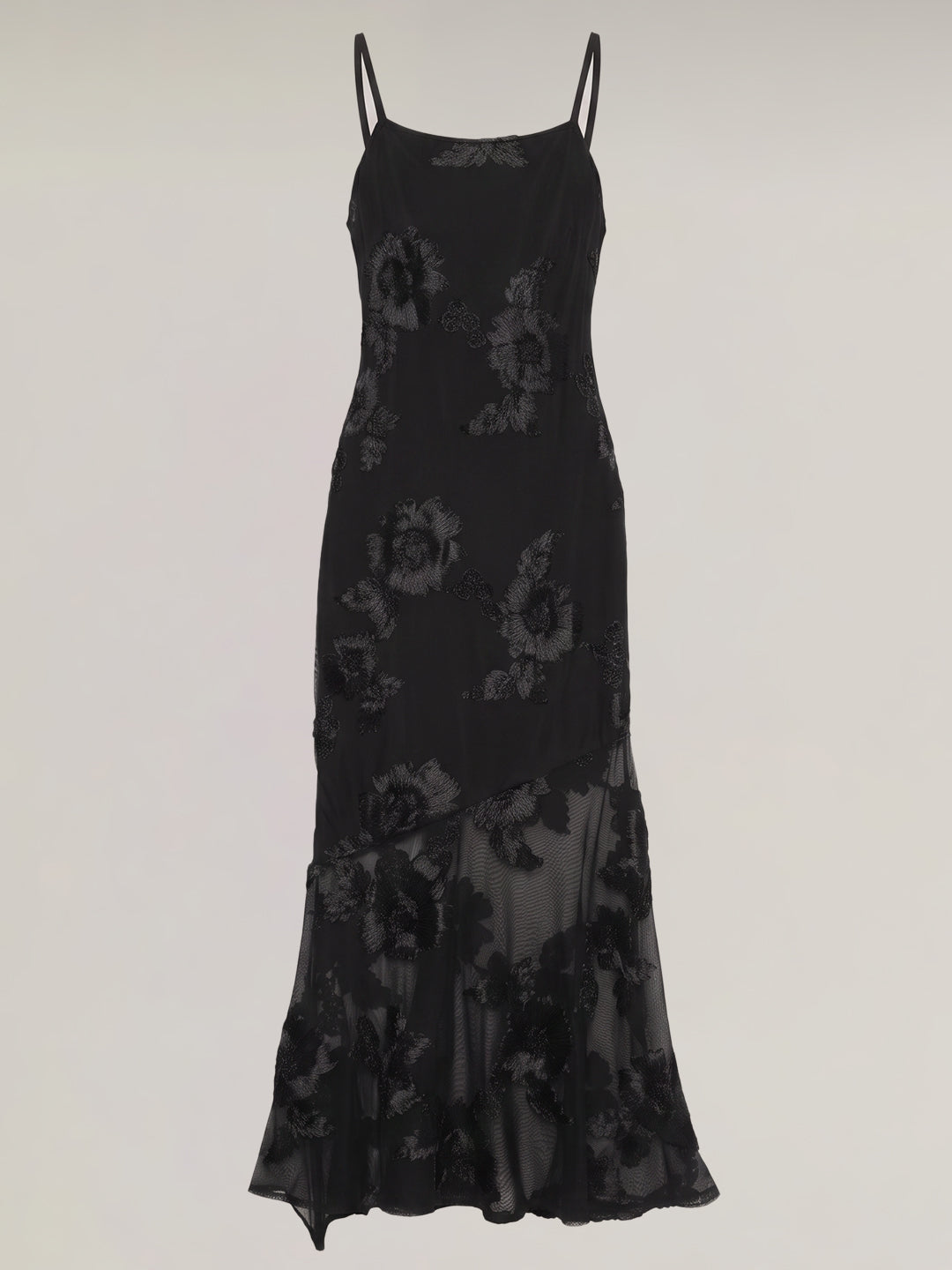 Floral Mesh Maxi Dress