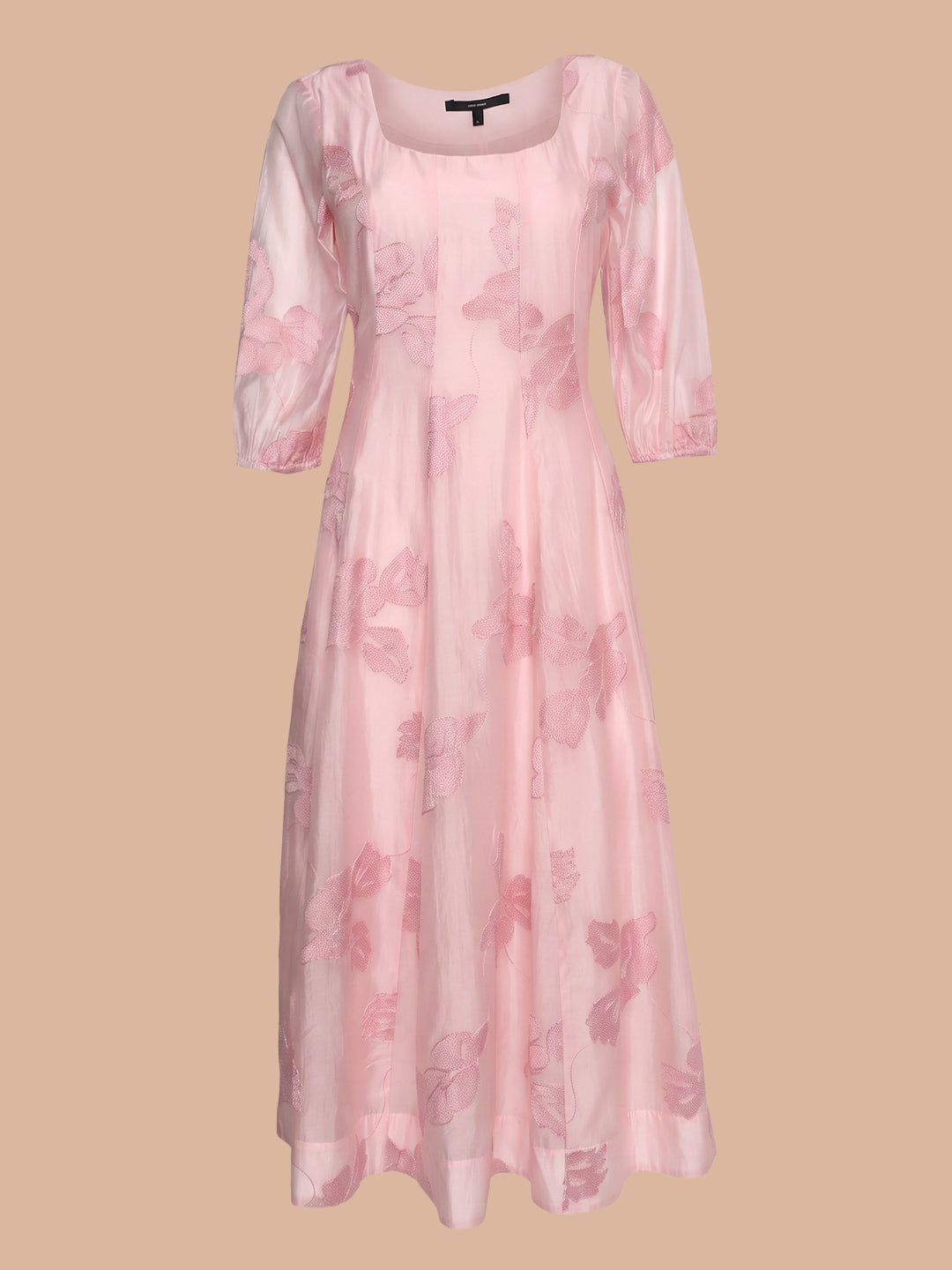 PINK Floral Midaxi Dress
