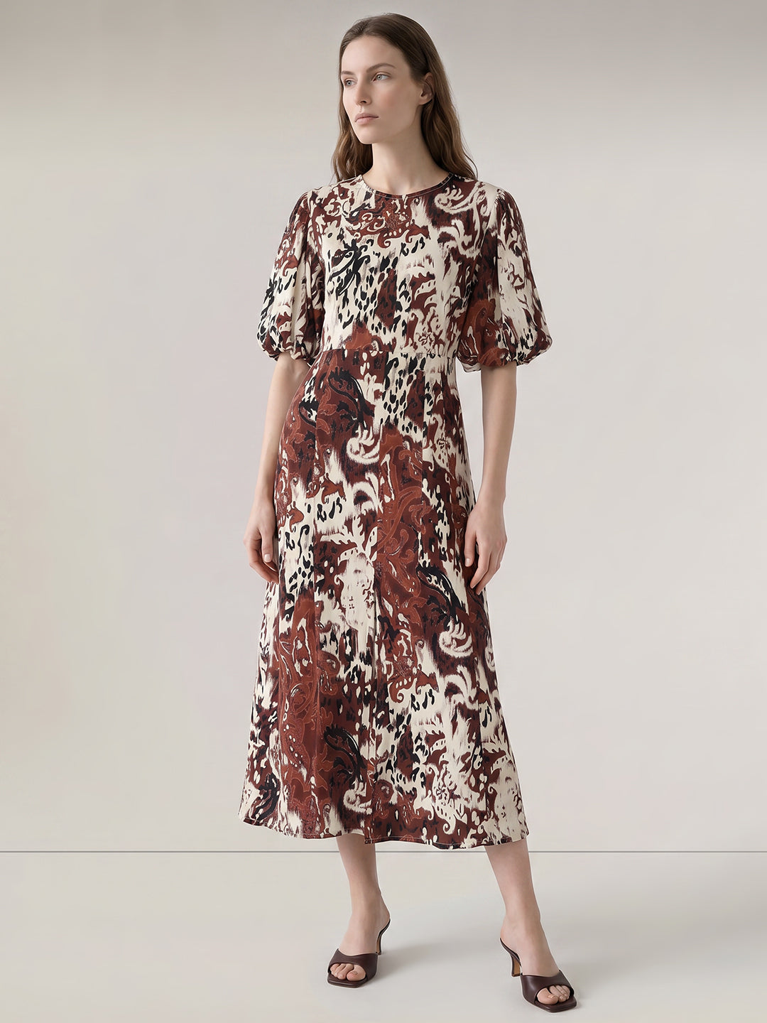 Printed Midi Dress
