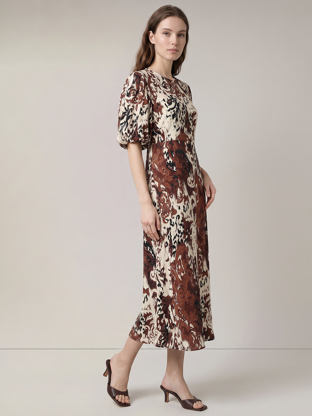 Printed Midi Dress