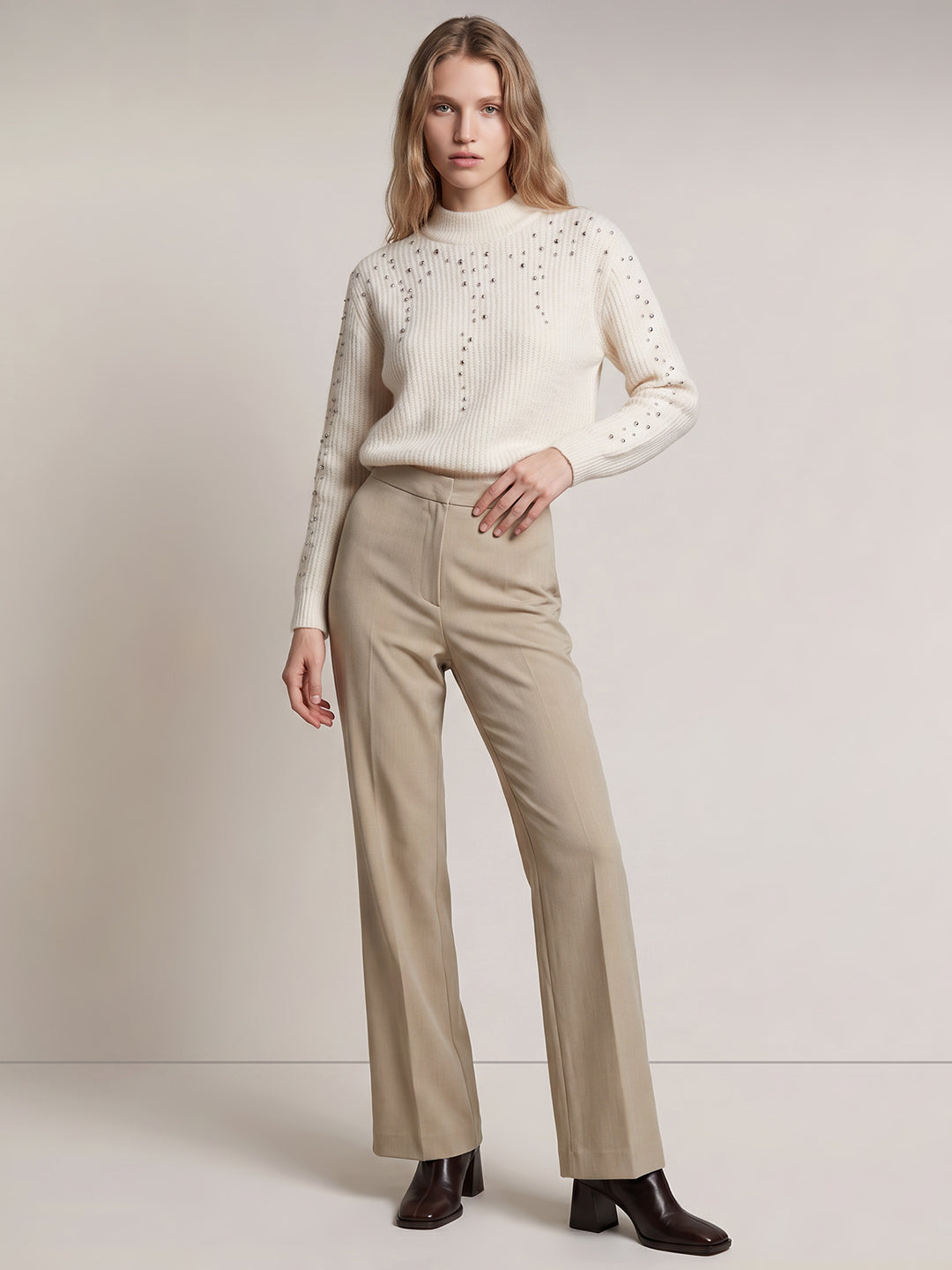 Mid Rise Bootcut Pants