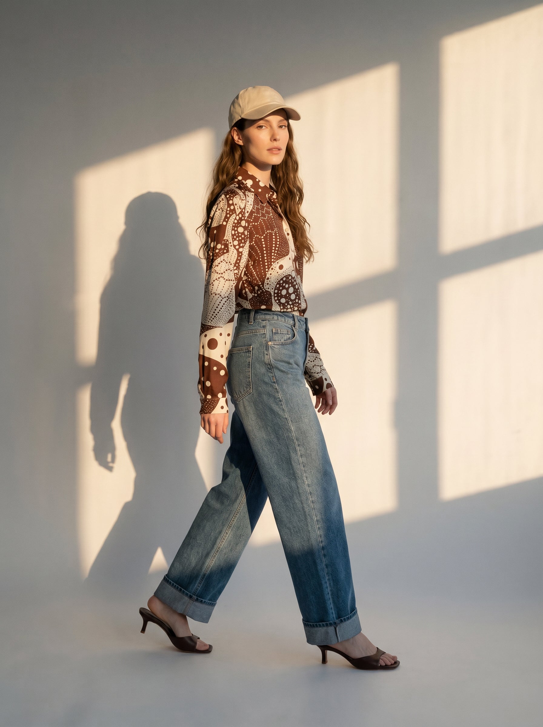 Brown Printed Shirt
