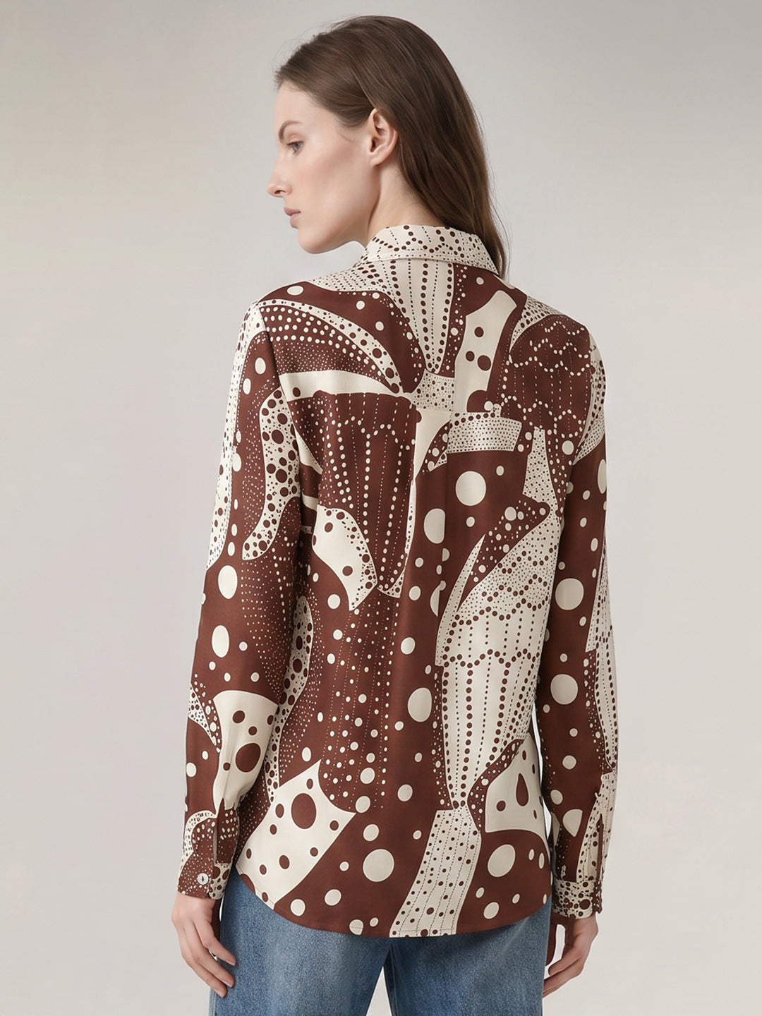 Brown Printed Shirt