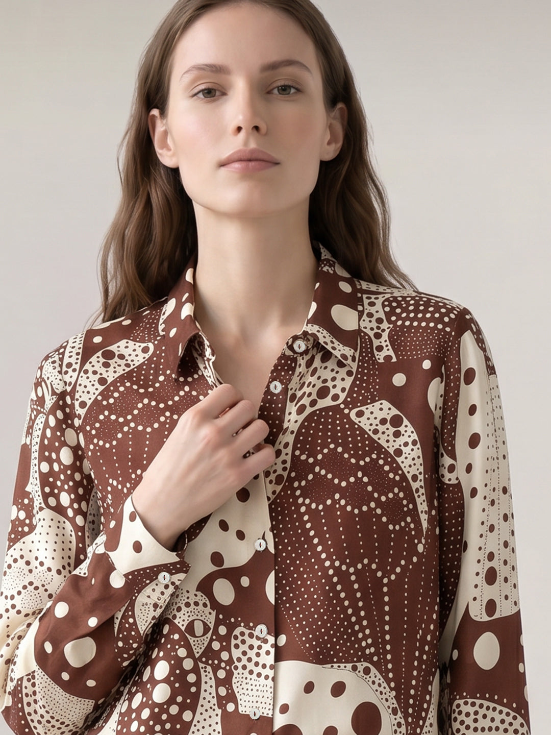 Brown Printed Shirt